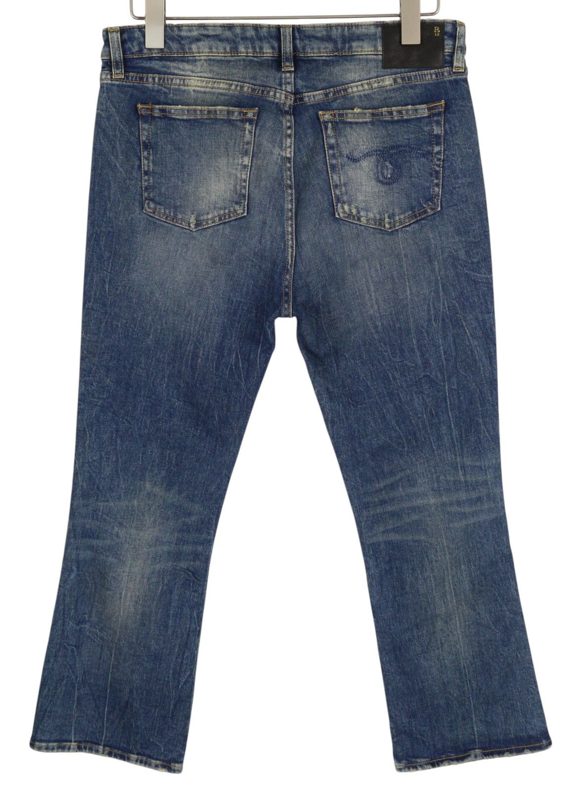 R13 KICK 30 Ankle Cropped Washed Blue Kelly Stretch 84492 Size 30" / US 8 / IT 44 - 4 Thumbnail