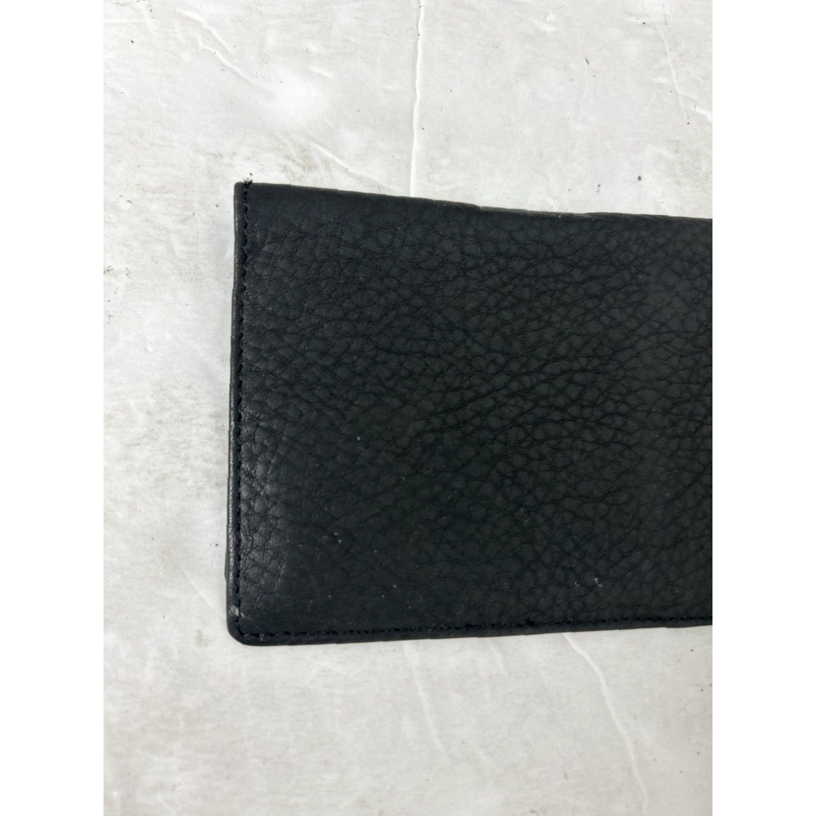Fossil VINTAGE Fossil Pebbled Leather Black Bifold Thin Wallet 6.5x3.5 Size ONE SIZE - 2 Thumbnail