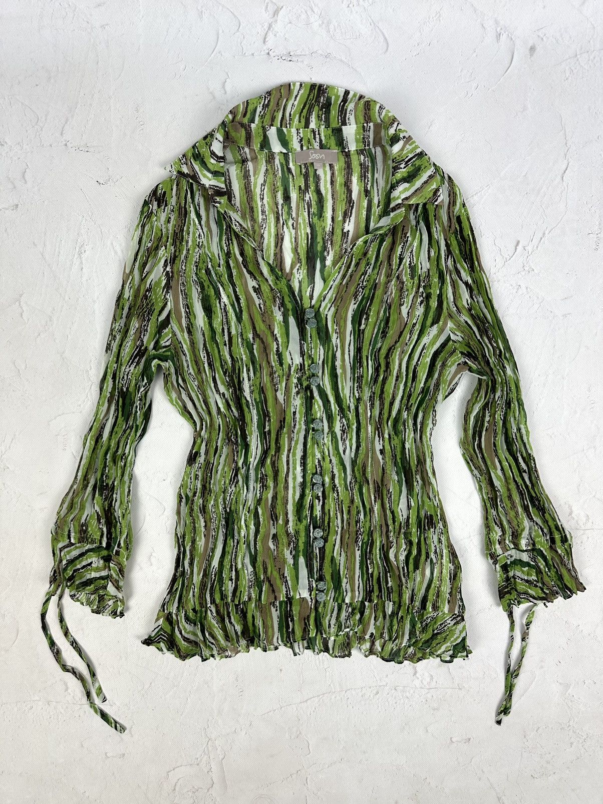 Beauty Beast × If Six Was Nine × Vintage Vintage Camo Bondage Blouse Size L / US 10 / IT 46 - 1 Thumbnail