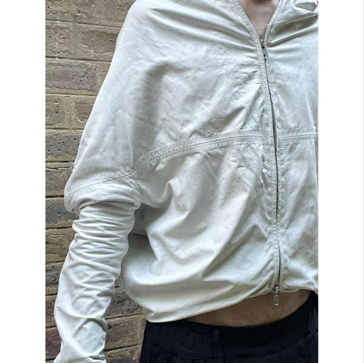 Maison Margiela FW 2005 White Leather Jacket by Martin Margiela Size S / US 4 / IT 40 - 11 Thumbnail