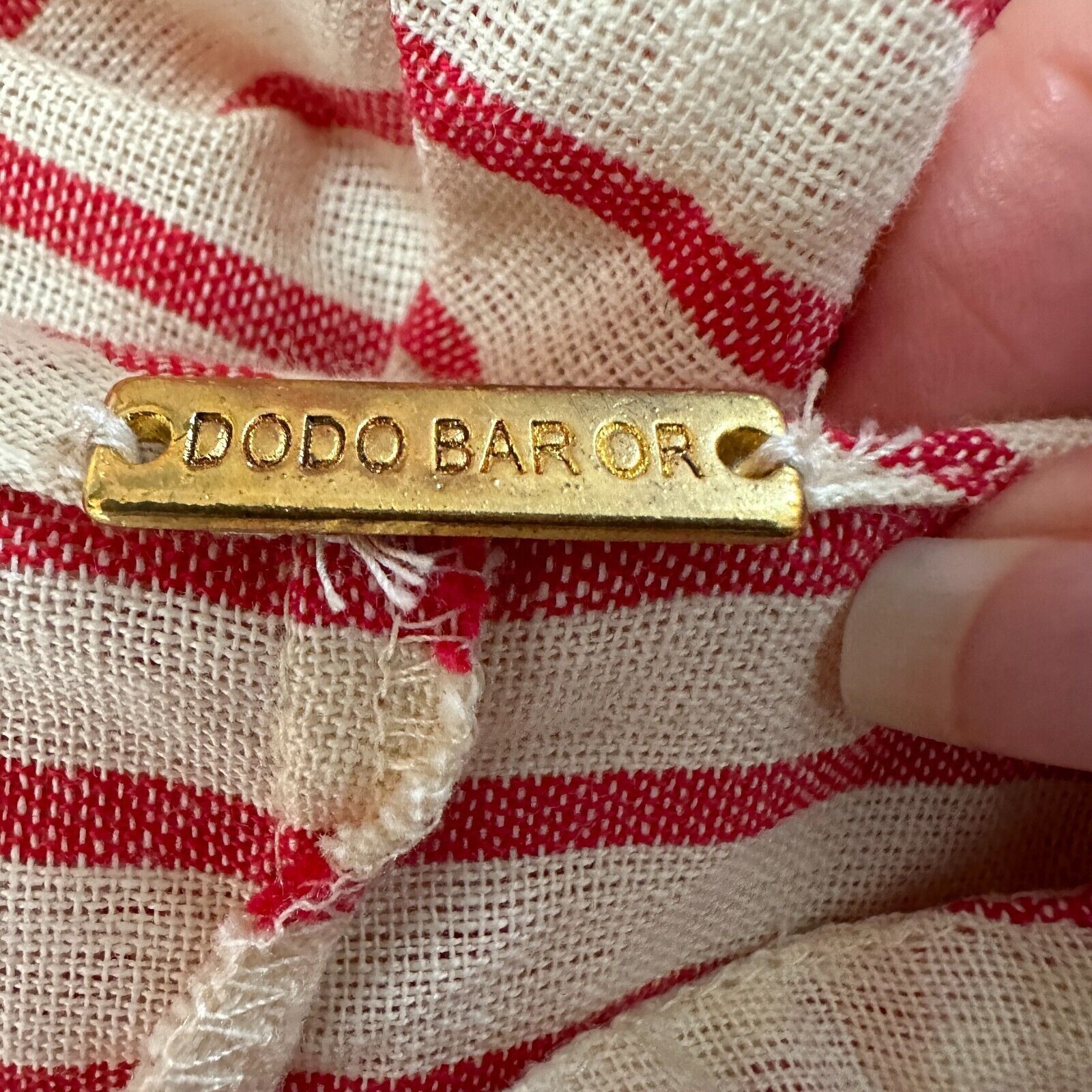 Dodo Bar Or DODO BAR OR Tan Red Striped Polka Dot Ruffle Maxi Dress S Size S / US 4 / IT 40 - 4 Thumbnail