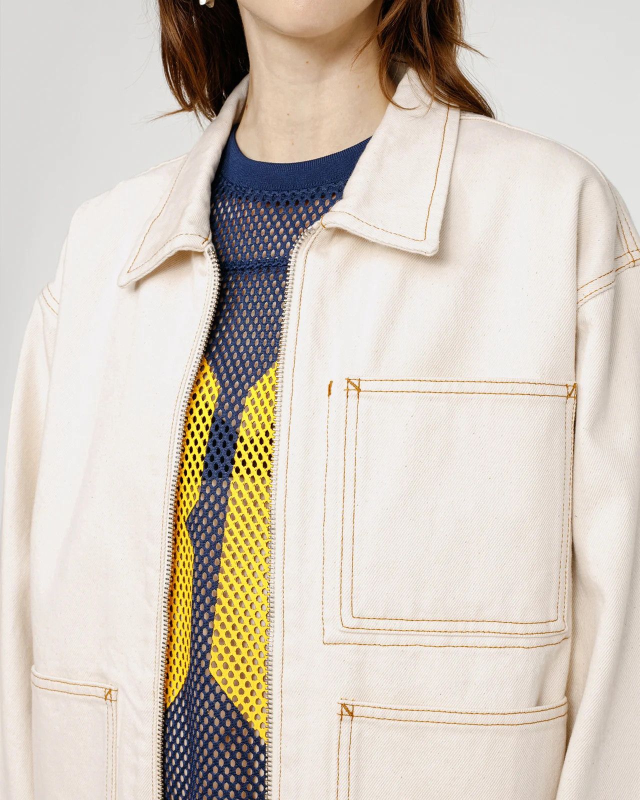 Stussy ZIP WORK JACKET DENIM Size US S / EU 44-46 / 1 - 6 Thumbnail