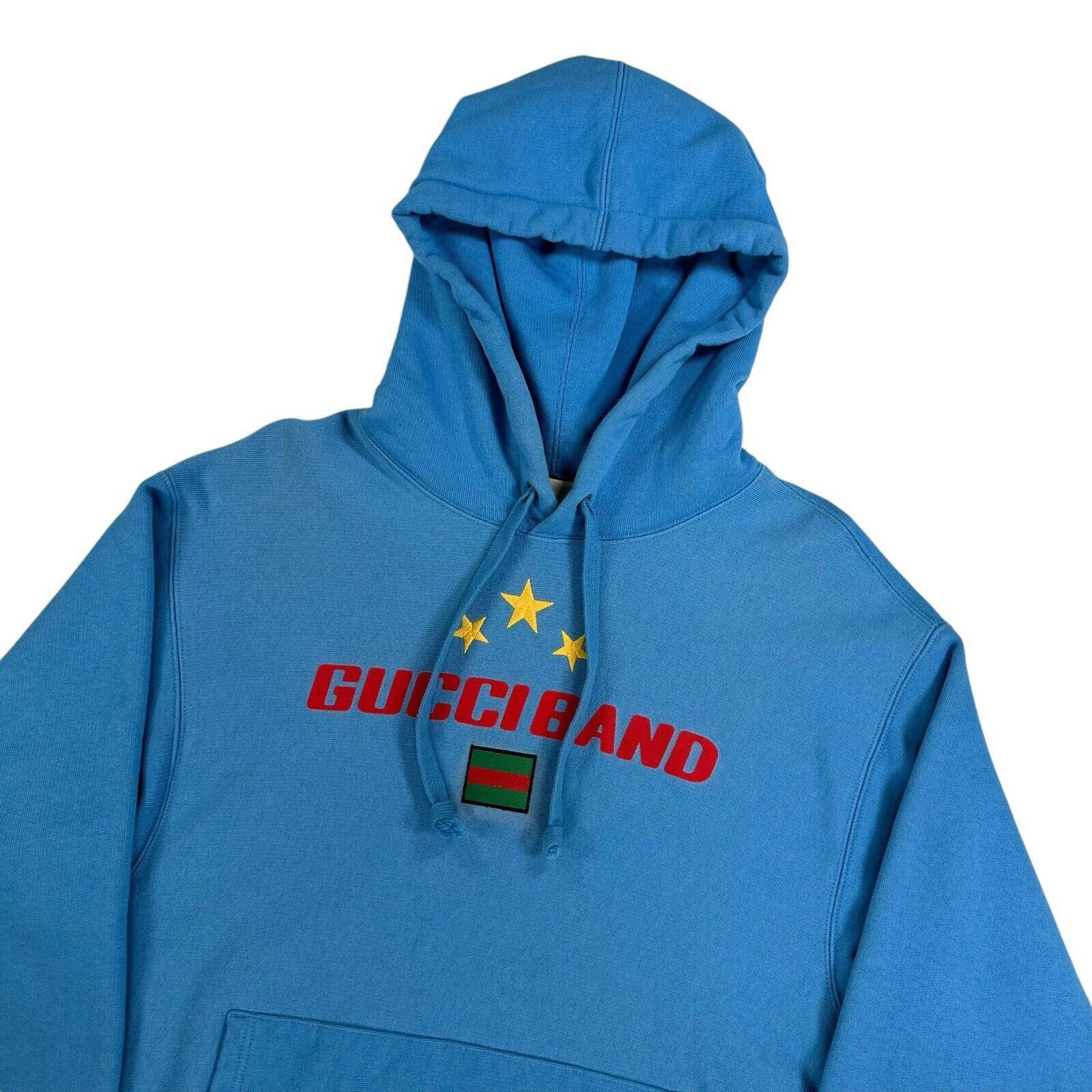 Gucci Gucci Size M Sweatshirt Baby Blue Gucci Band Stars Logo Size US M / EU 48-50 / 2 - 5 Thumbnail