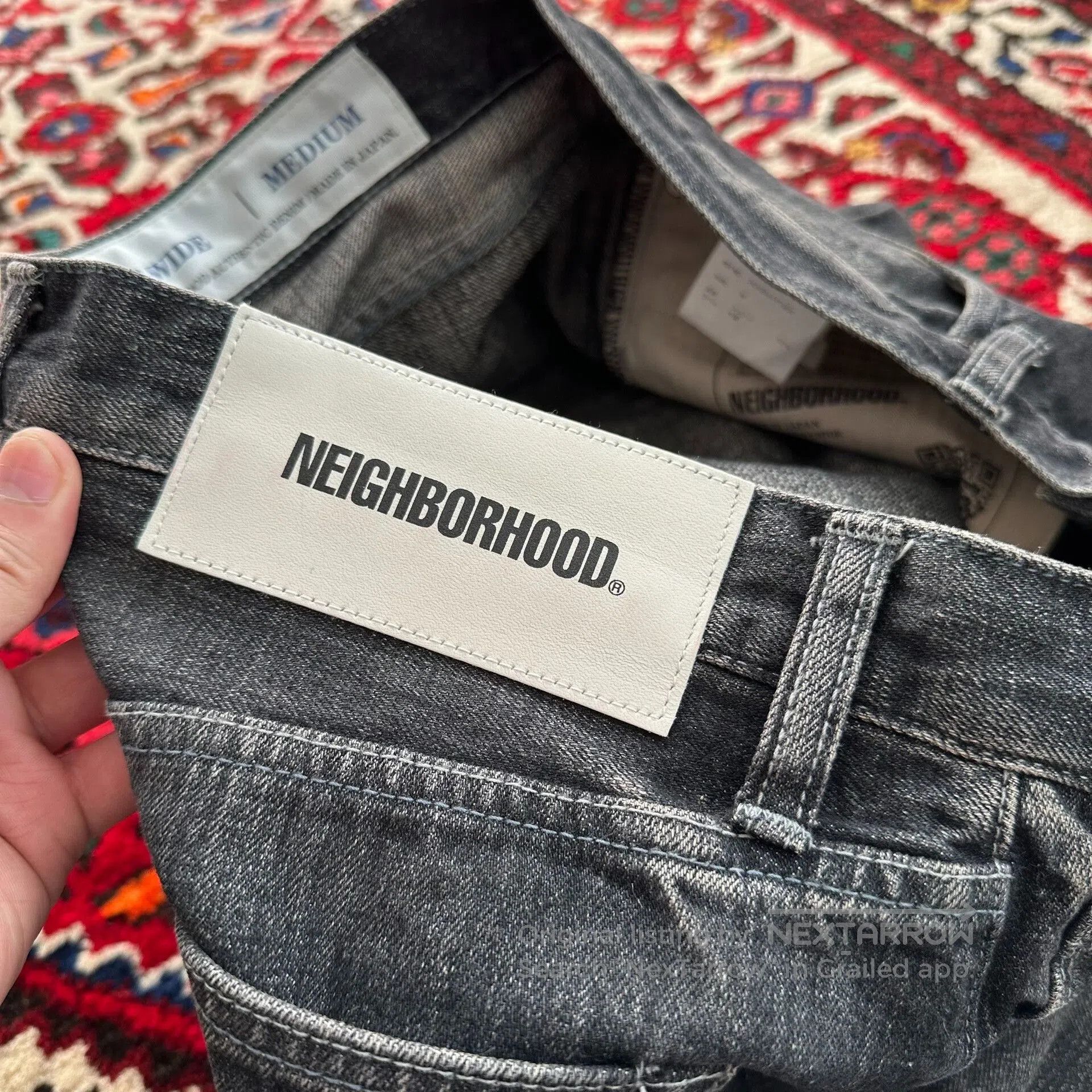 Neighborhood Neighborhood 24AW Washed Wide Jeans Black. Size US 28 / EU 44 - 8 Thumbnail
