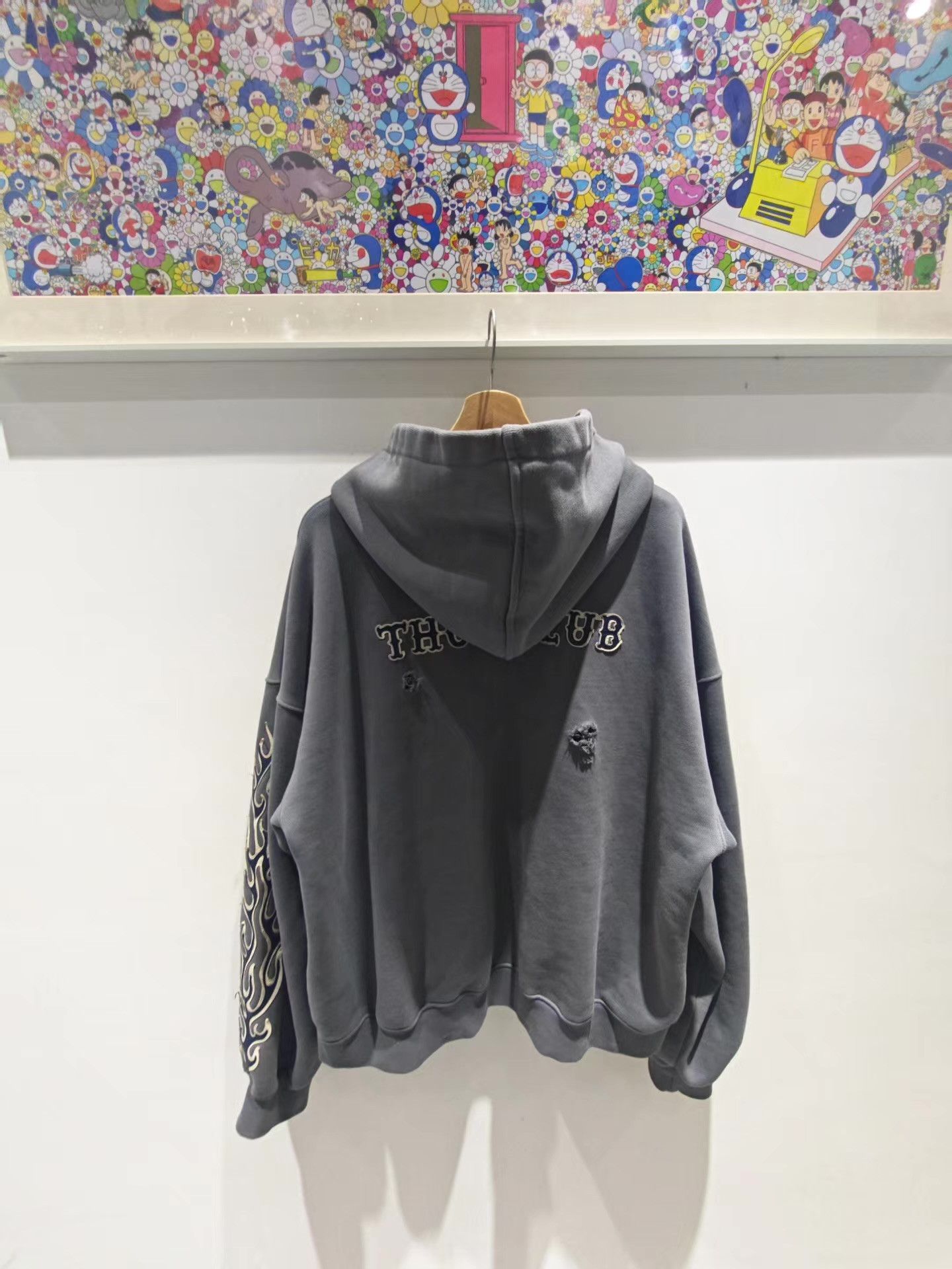 Thug Club Thug Club 25FW Vintage Distressed Flame Jacket。 Q15 Size US L / EU 52-54 / 3 - 3 Thumbnail