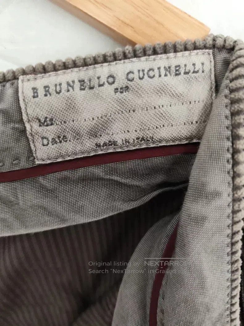 Brunello Cucinelli Brunello Cucinelli Gray Corduroy Casual Pants. Size US 32 / EU 48 - 3 Thumbnail