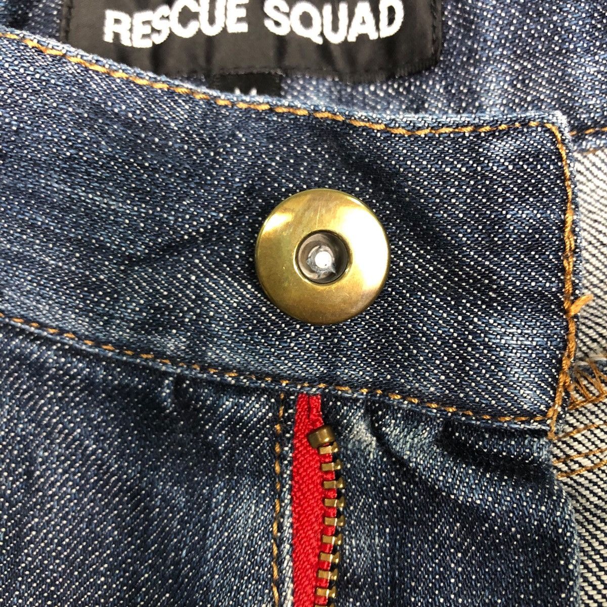 Japanese Brand 📌Rich Blue Vintage Denim Biker Pants Resque Squad Size 34" / US 12 / IT 48 - 19 Thumbnail