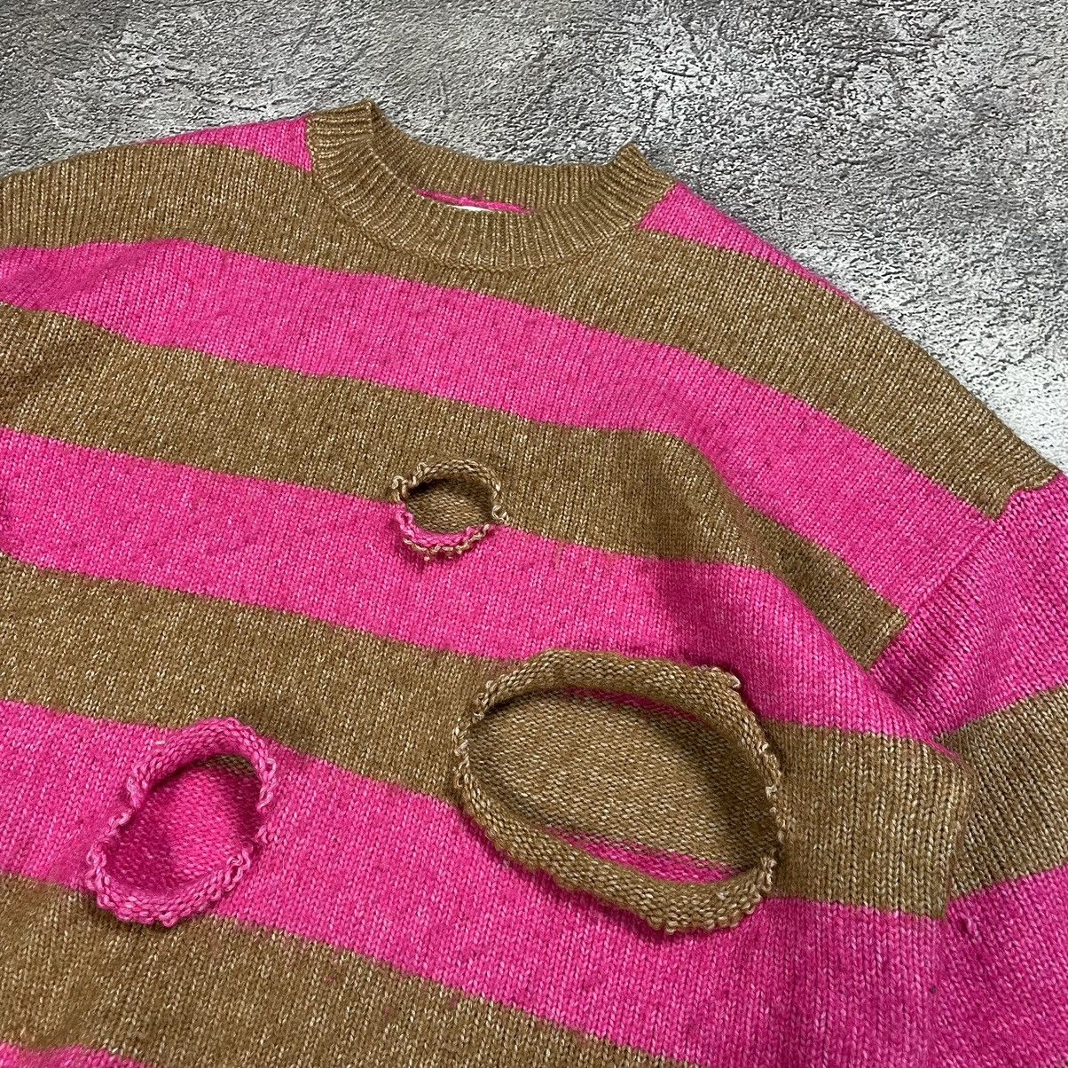 Vintage Vintage Y2K Distressed Mohair Sweater Grunge Pink Baggy M Size US M / EU 48-50 / 2 - 6 Thumbnail