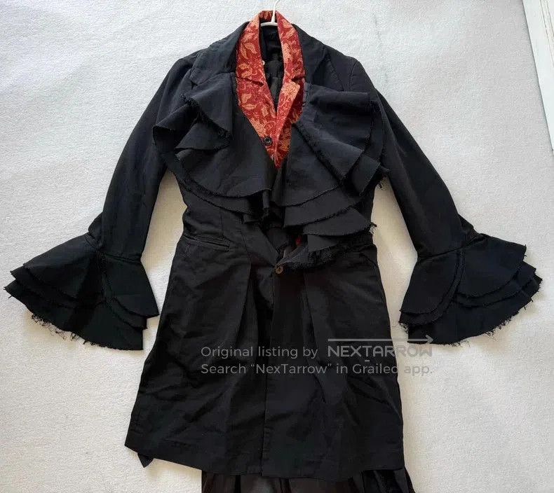 Comme des Garcons Comme des Garcons Ruffled Long Trench Coat. Size US S / EU 44-46 / 1 - 2 Thumbnail