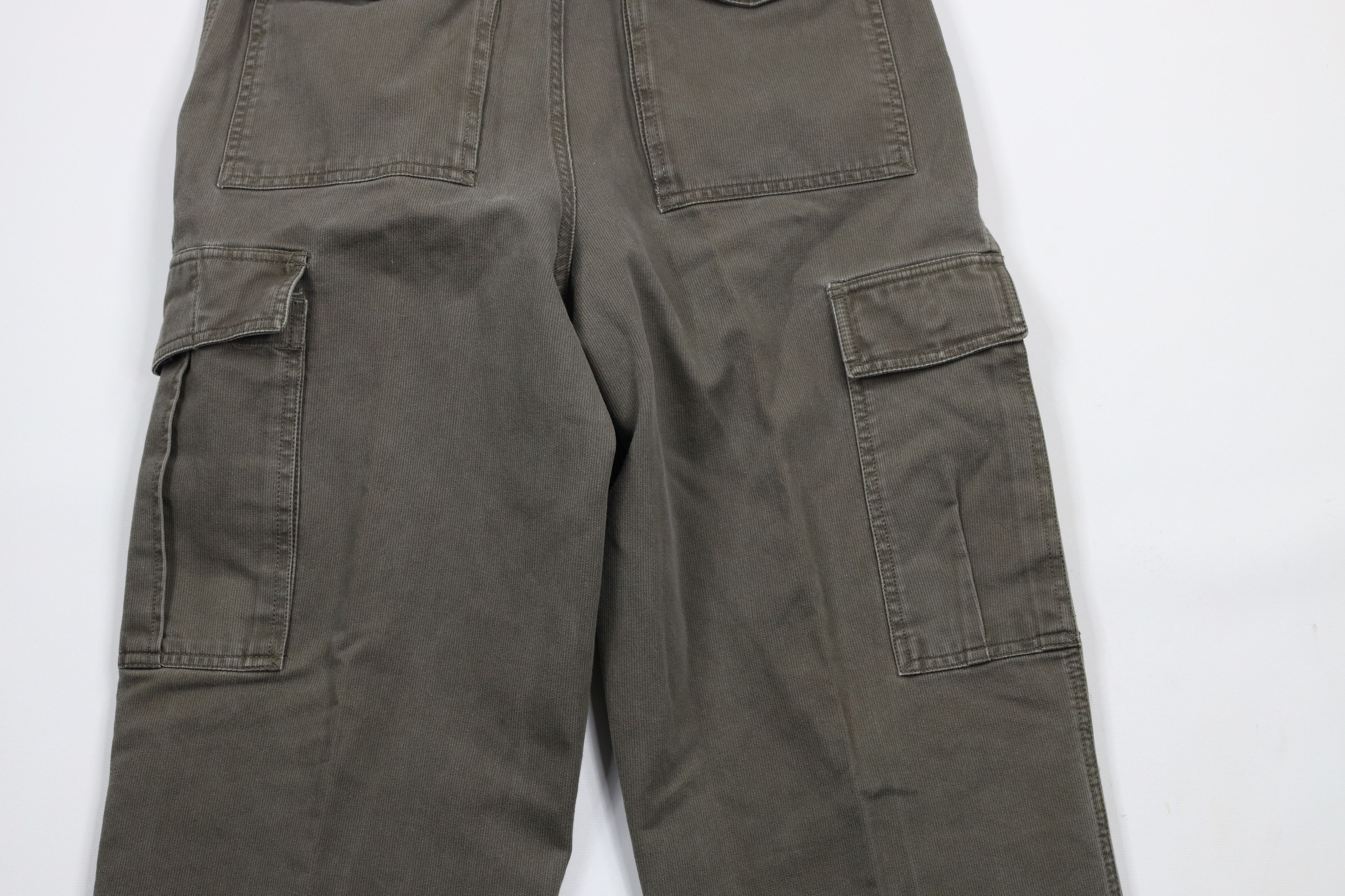 Vintage Vintage 90s Streetwear Heavyweight Ribbed Cargo Pants Green Size US 30 / EU 46 - 10 Thumbnail