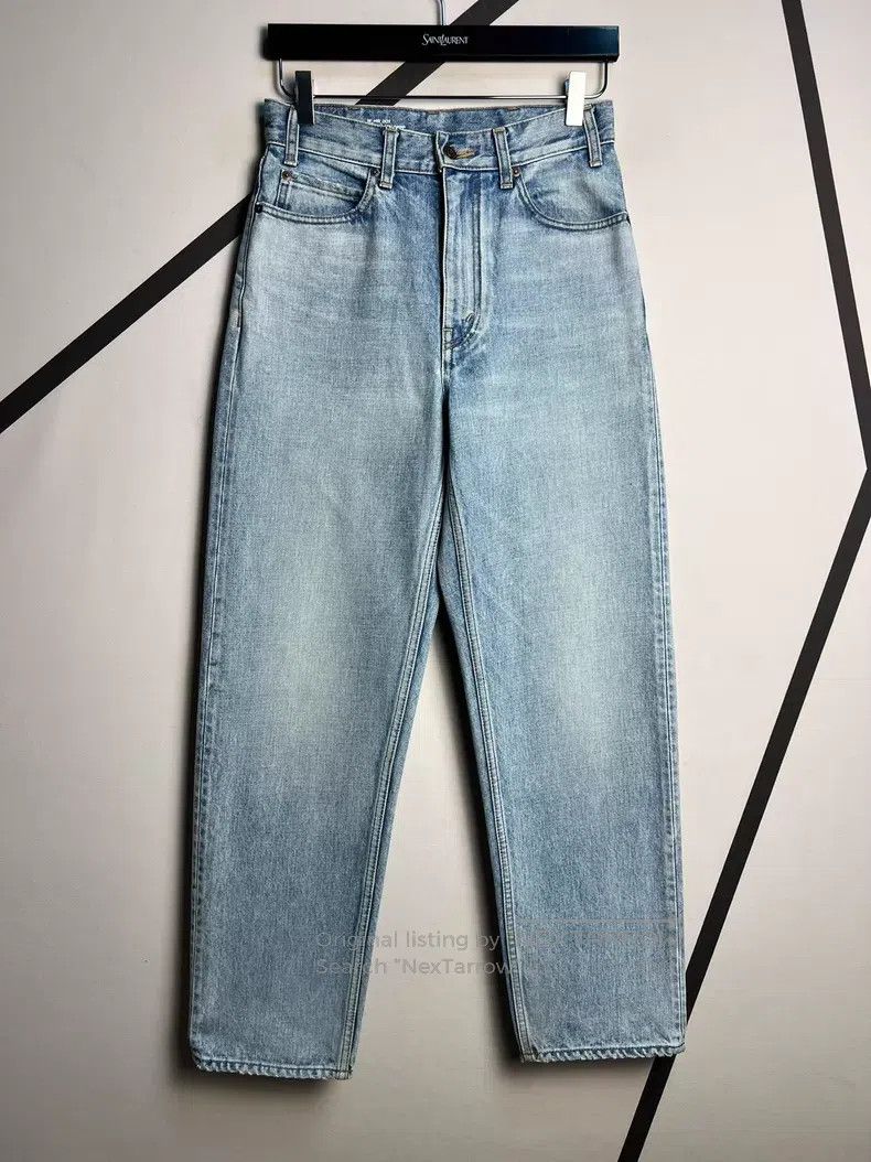 Celine Celine Light Blue Straight Leg Wide-Leg Jeans Size 29 i Size US 29 - 1 Thumbnail