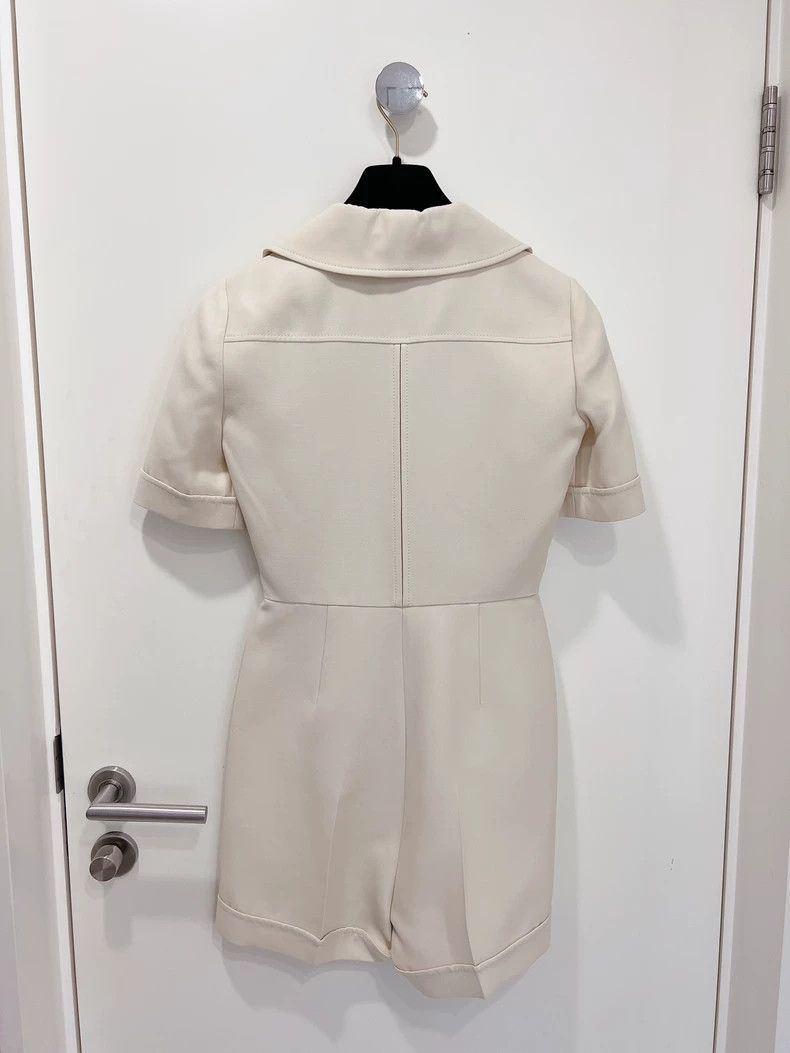 Gucci Gucci Cream-colored workwear-style jumpsuit dress 2504-Next Size XS / US 0-2 / IT 36-38 - 2 Thumbnail