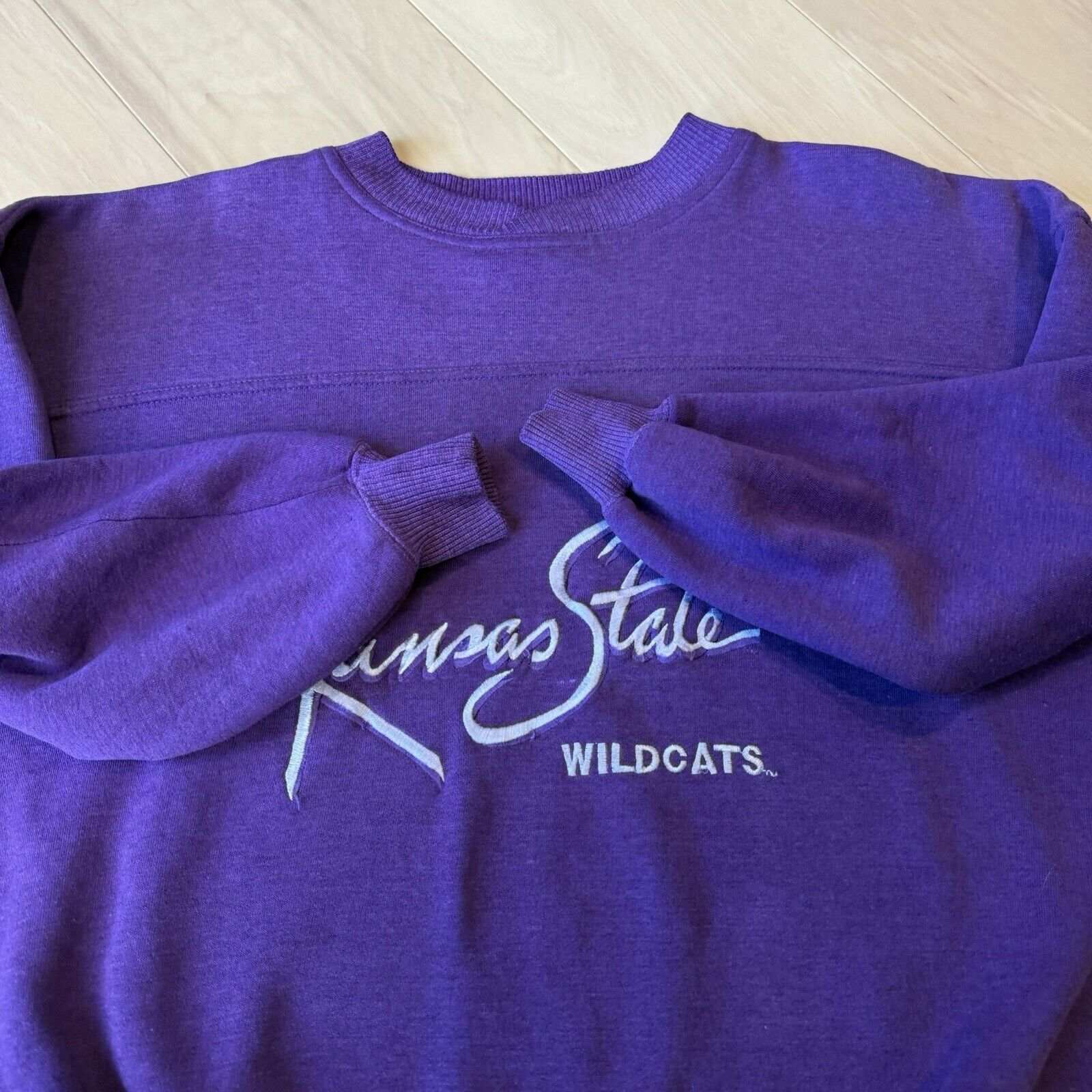 Vintage Vintage Kansas State Wildcats Sweatshirt L Purple 90s Fleece Size US L / EU 52-54 / 3 - 4 Thumbnail