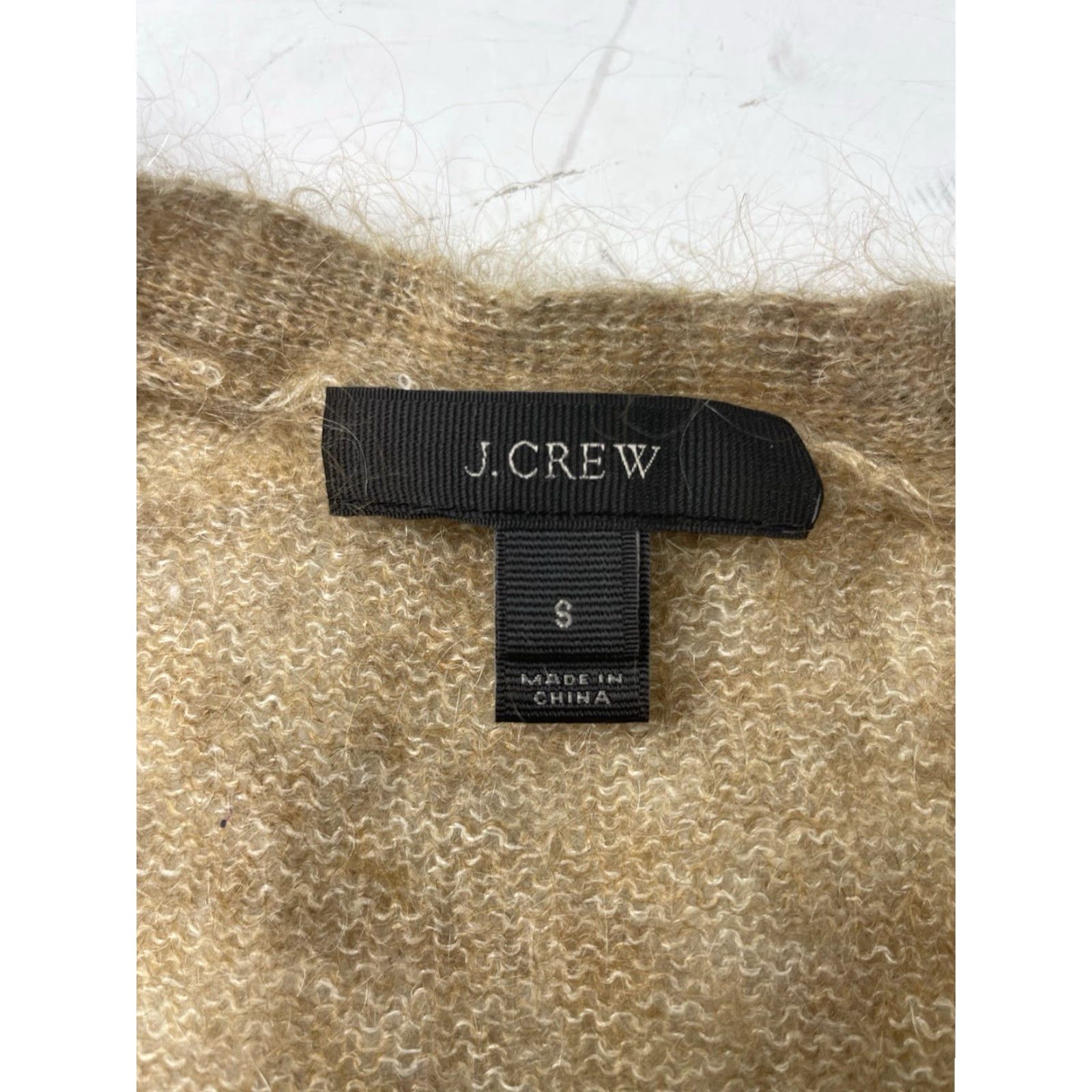 J.Crew J.CREW Cardigan Women’s Lightweight Mohair Blend Open-Knit V-Neck Brown Small Size S / US 4 / IT 40 - 2 Thumbnail