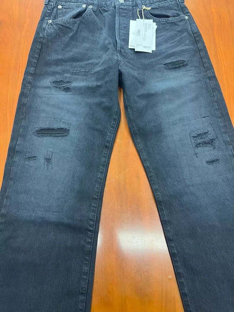 Visvim VISVIM CMYK Black Damaged Denim Pants Size US 36 / EU 52 - 1 Thumbnail