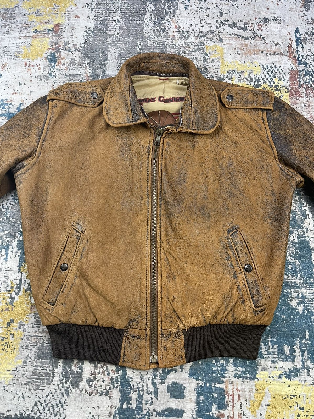 Chevignon Vintage Charles Chevignon Paris Old Flight Jackets Size US M / EU 48-50 / 2 - 15 Thumbnail