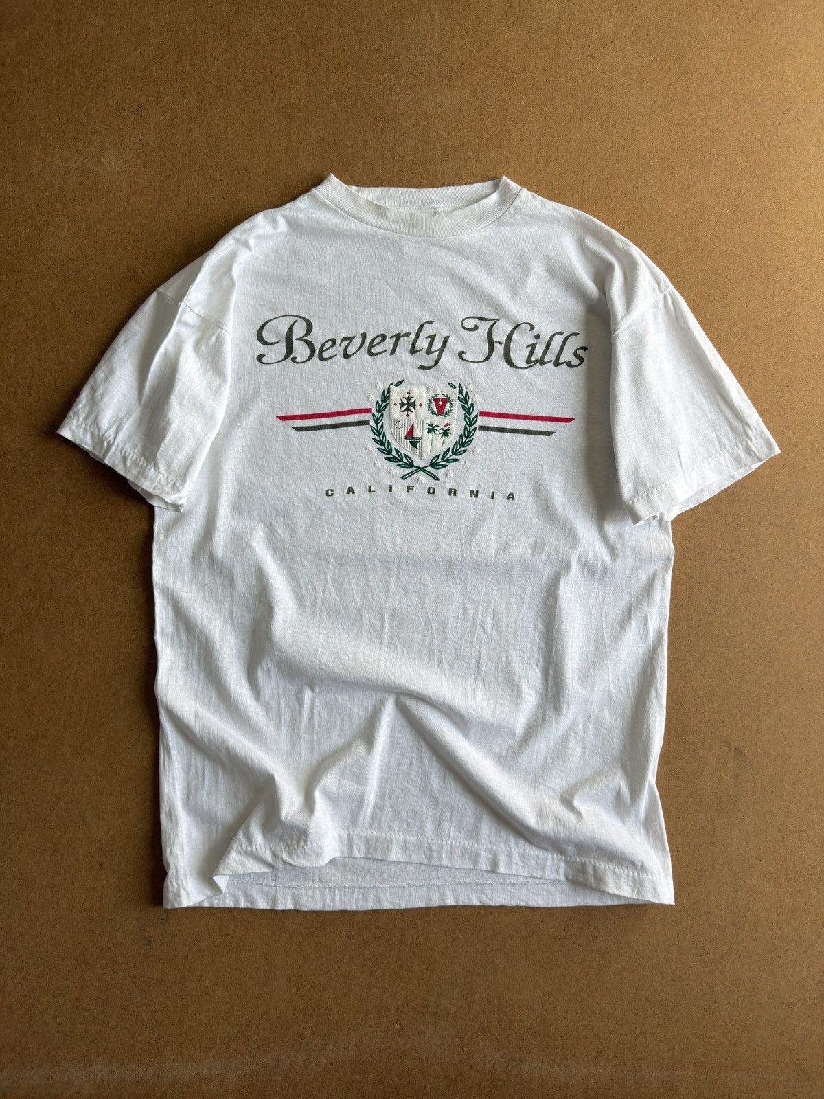 Vintage Vintage 90s Beverly Hills California Usa Single Stitch Tee Size US XL / EU 56 / 4 - 1 Thumbnail