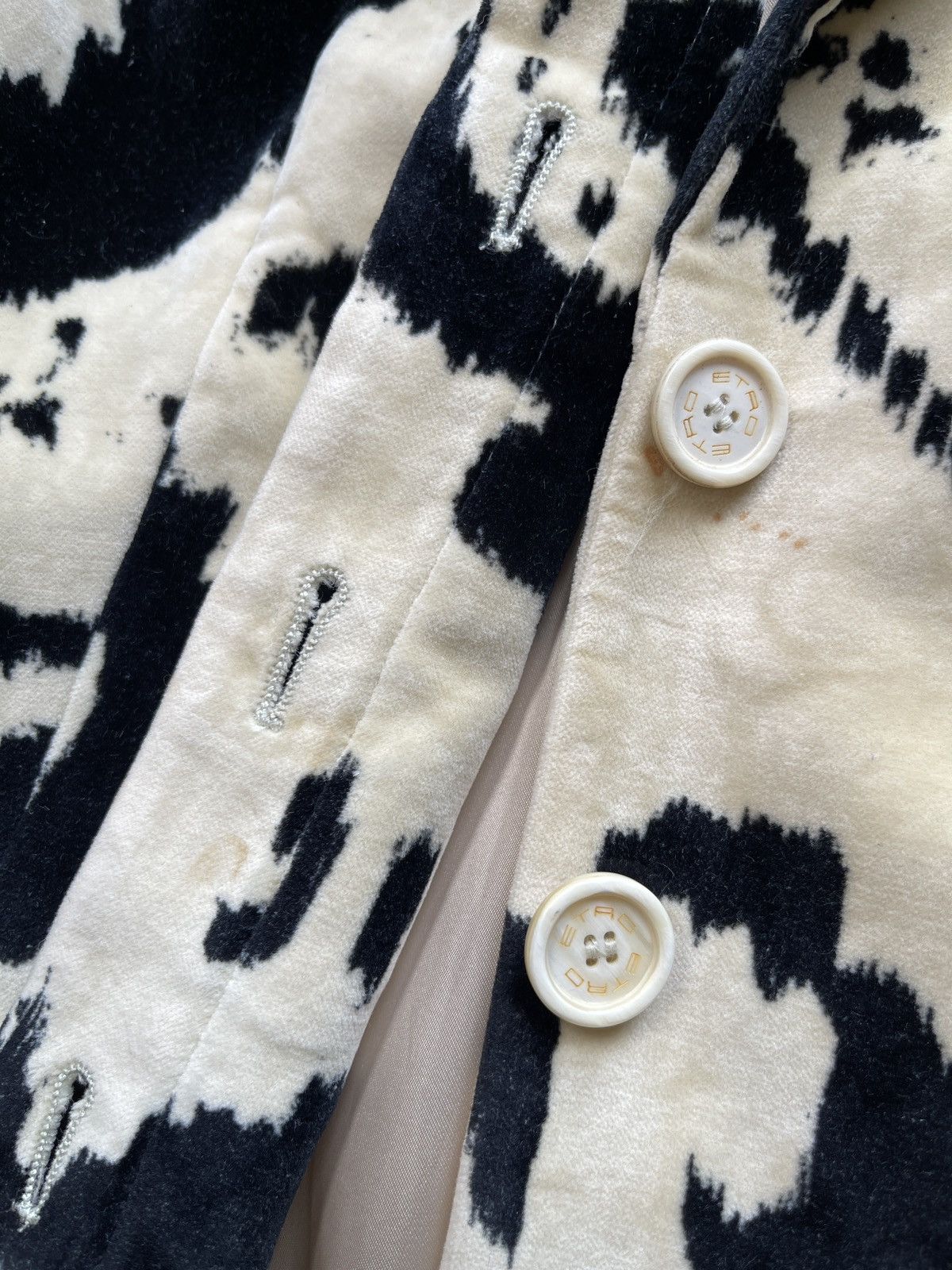 Etro Etro Milano Velvet Printed Cropped Coat Size M / US 6-8 / IT 42-44 - 13 Thumbnail
