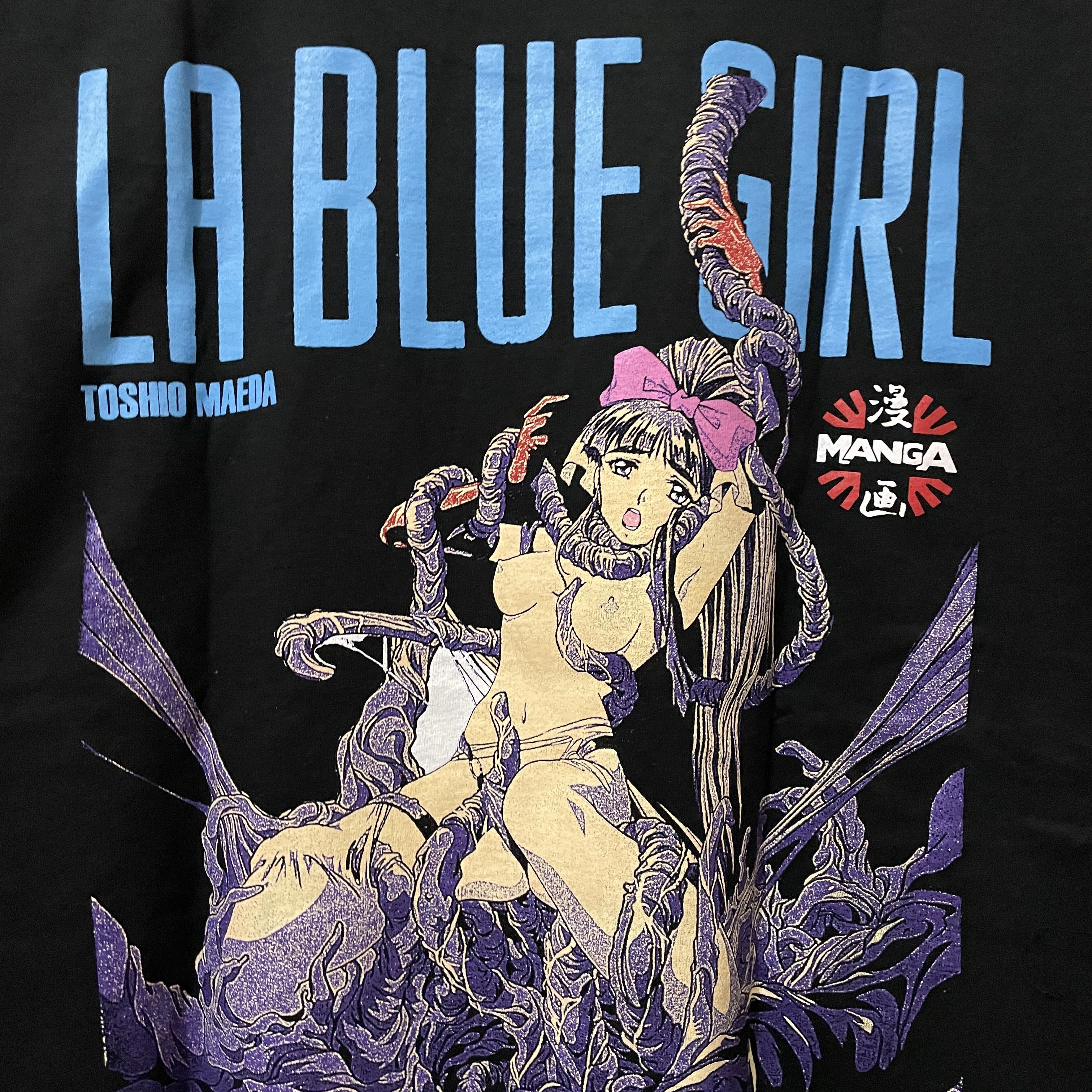 Vintage Limited La Blue Girl Erotic Anime Tee Manga T shirt XL 