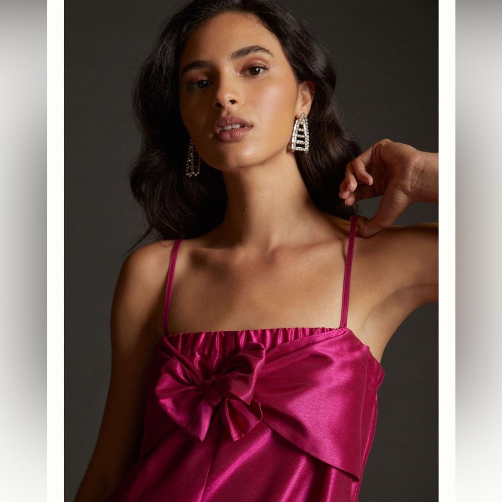 Anthropologie Anthropologie Hutch Satin Bow-Tie Jumpsuit Pink S Size 26" / US 2 / IT 38 - 5 Thumbnail