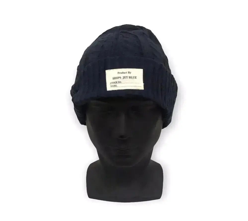 Ships Jet Blue Japanese Brand Ships Jet Blue Knit Beanie Hat Size ONE SIZE - 1 Thumbnail