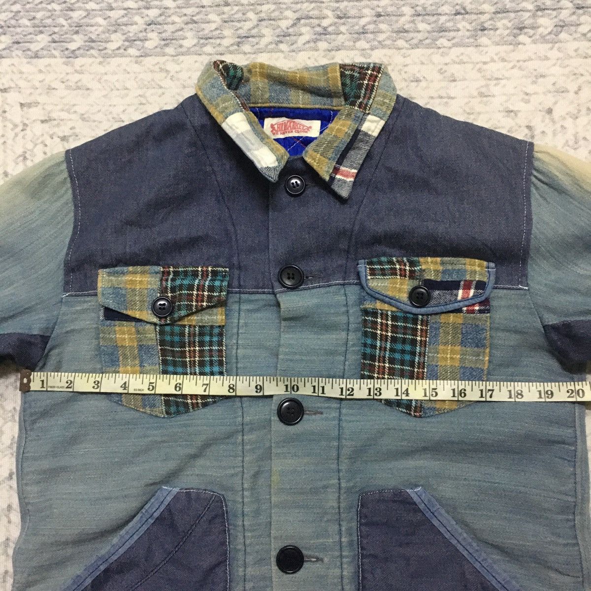 HOLLYWOOD RANCH MARKET Rare HR Market Artisanal Patchwork Denim Jacket Size US S / EU 44-46 / 1 - 17 Thumbnail