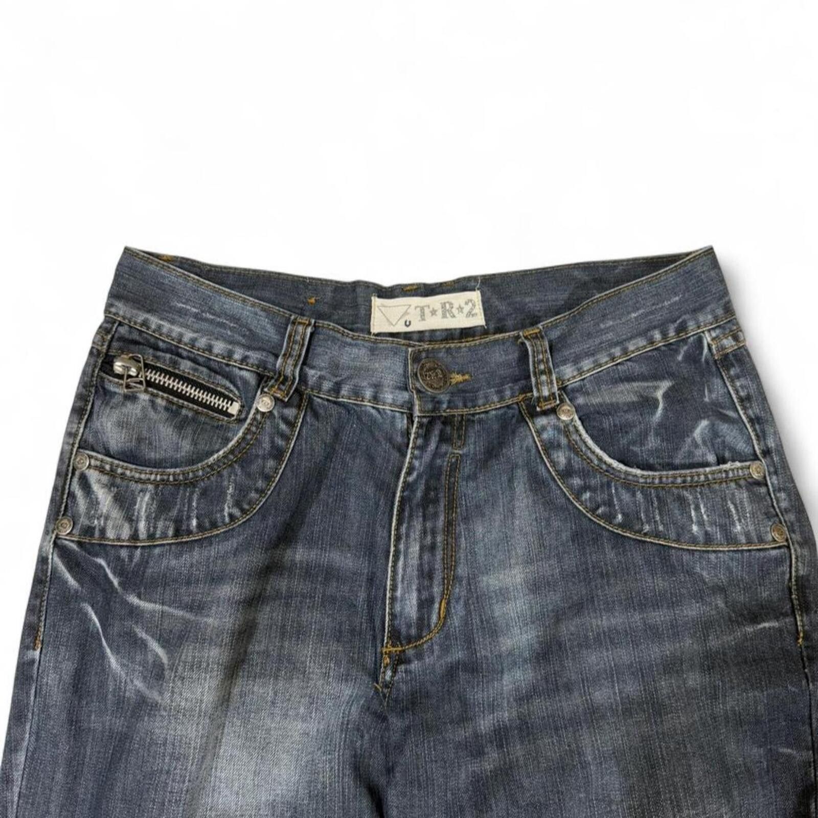 Other Y2K vintage T.R.2 unique Straight leg denim jeans Size US 33 - 4 Thumbnail