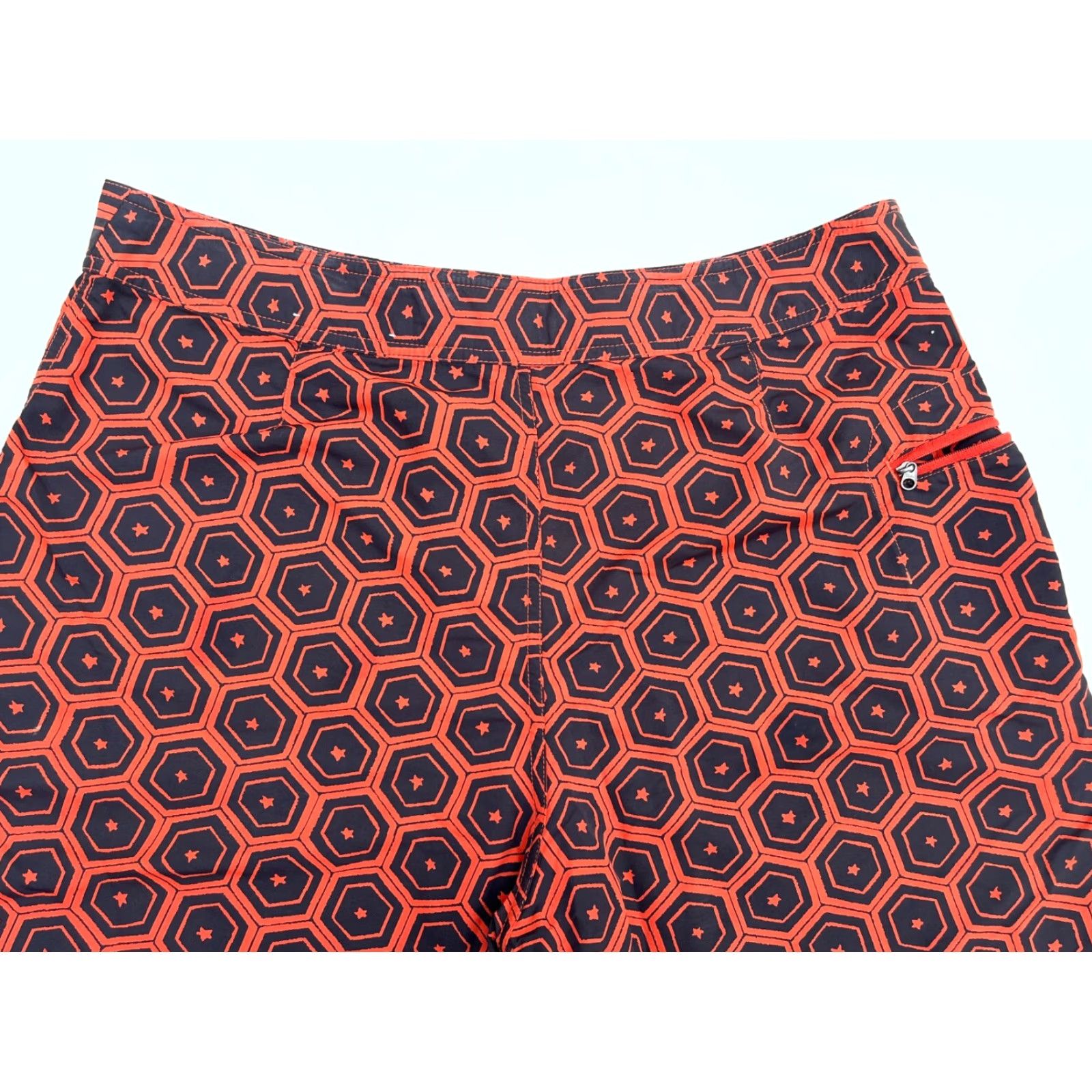 Patagonia Patagonia Men's Wavefarer Board Shorts Geometric Pattern Sz 35 Red Nylon 100% Beach Surfing Drawstring Regular Mens Size US 35 - 4 Thumbnail