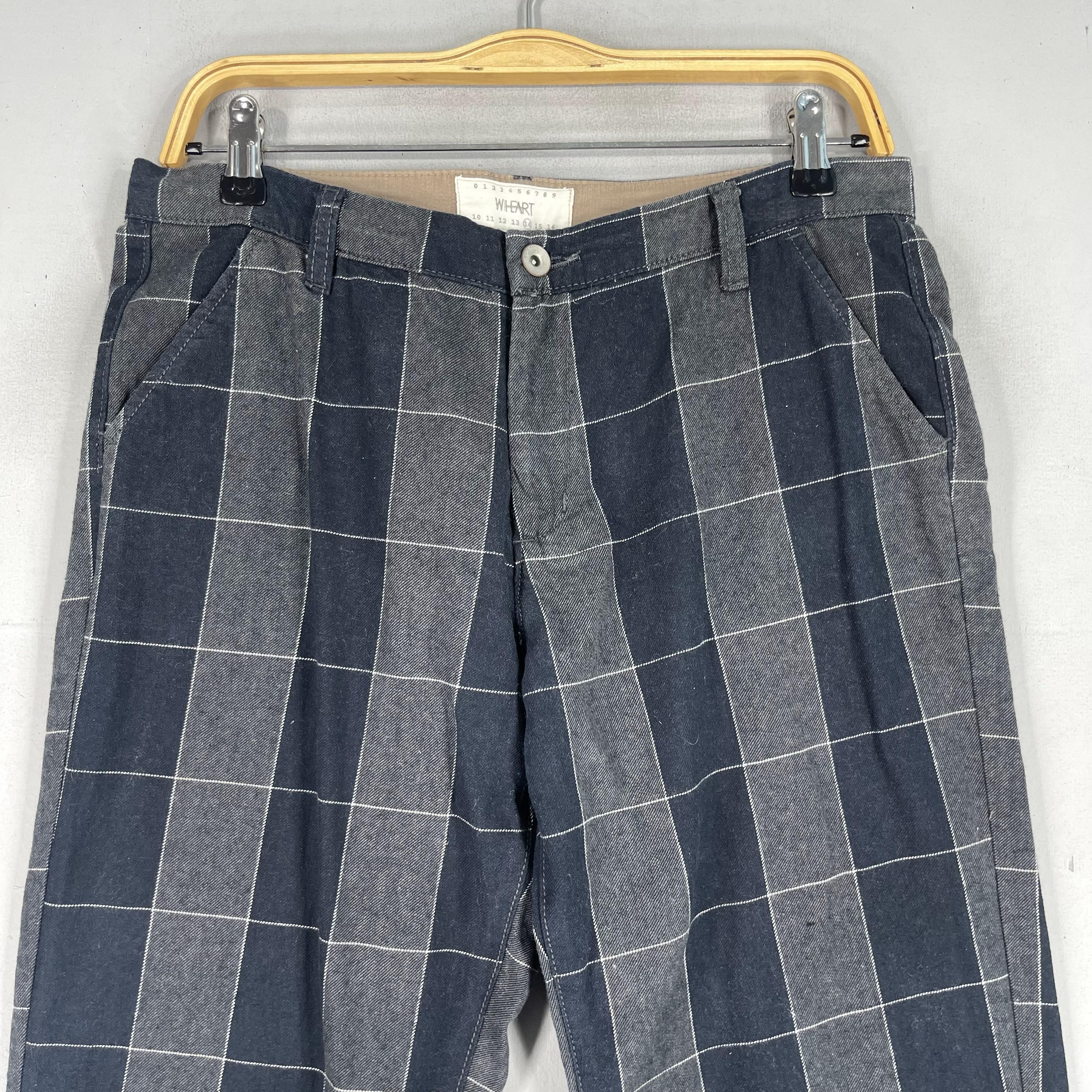 Japanese Brand × Vintage Size 31 Vintage WHEART Japanese Checkered Cropped Pants Size US 31 - 2 Thumbnail