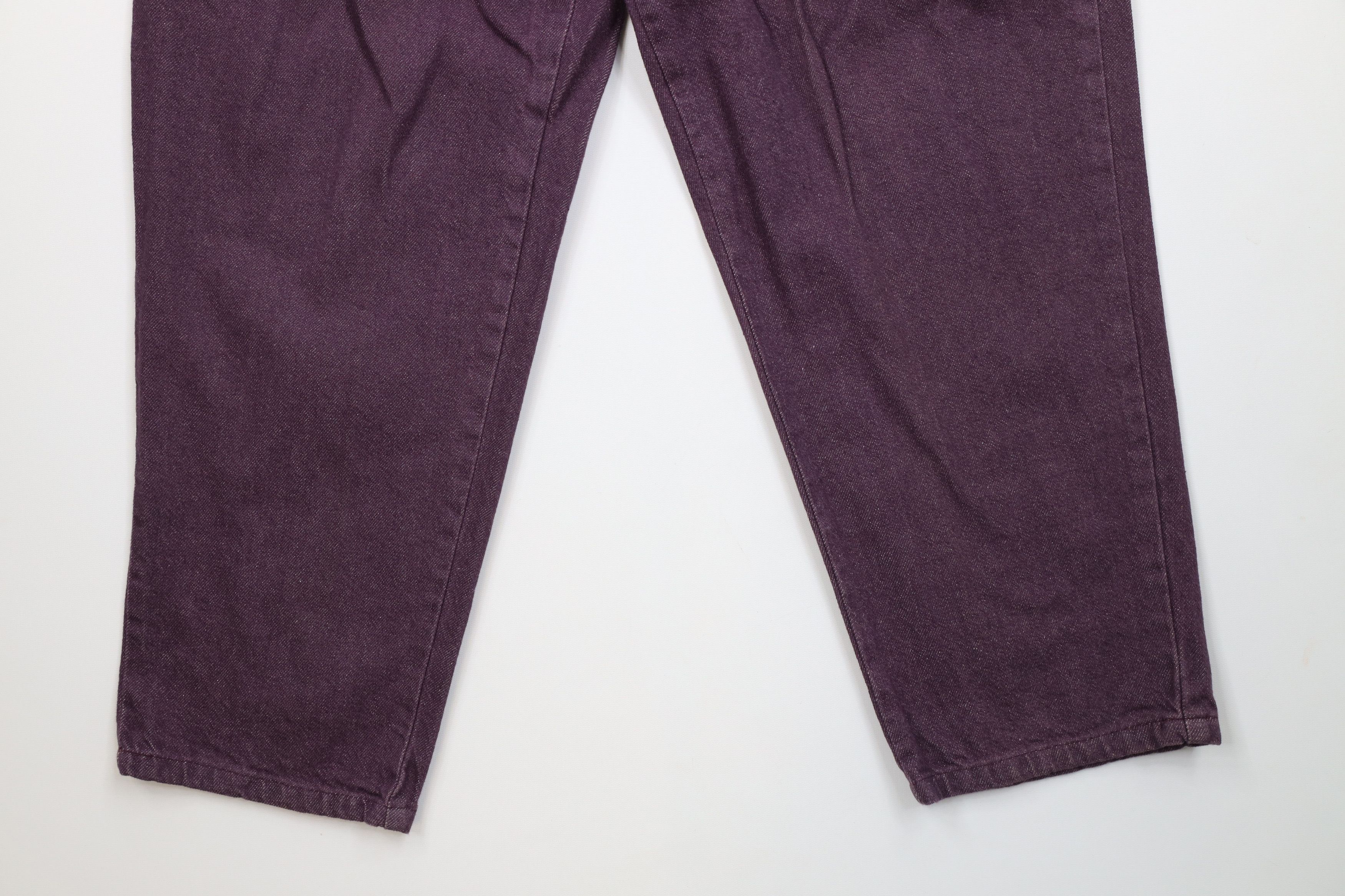 Vintage Deadstock Vintage 90s Streetwear Fit Tapered Jeans Purple Size 40" / US 18 - 4 Thumbnail