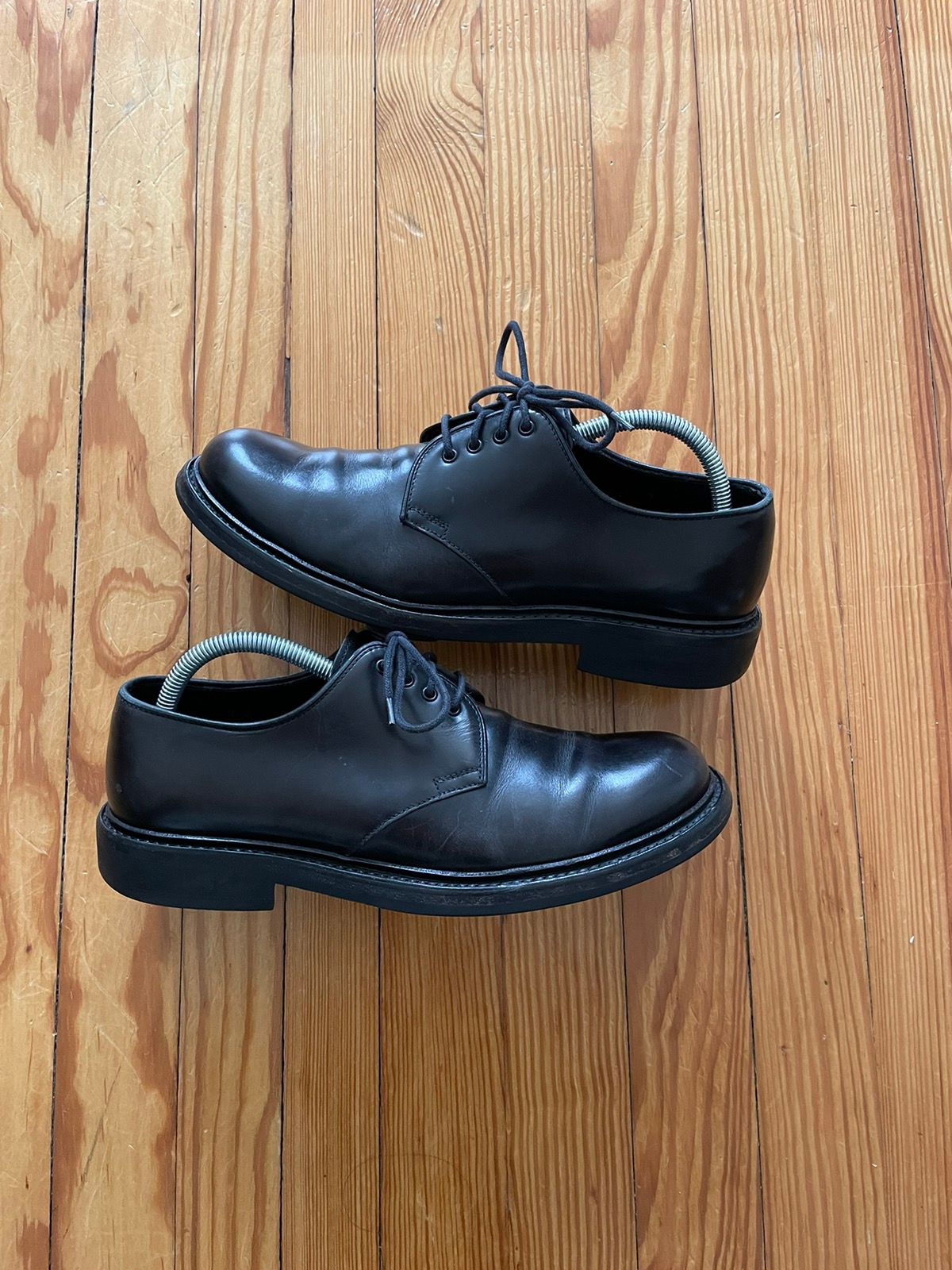 Pre-owned Prada Derby Shoes Leather Black