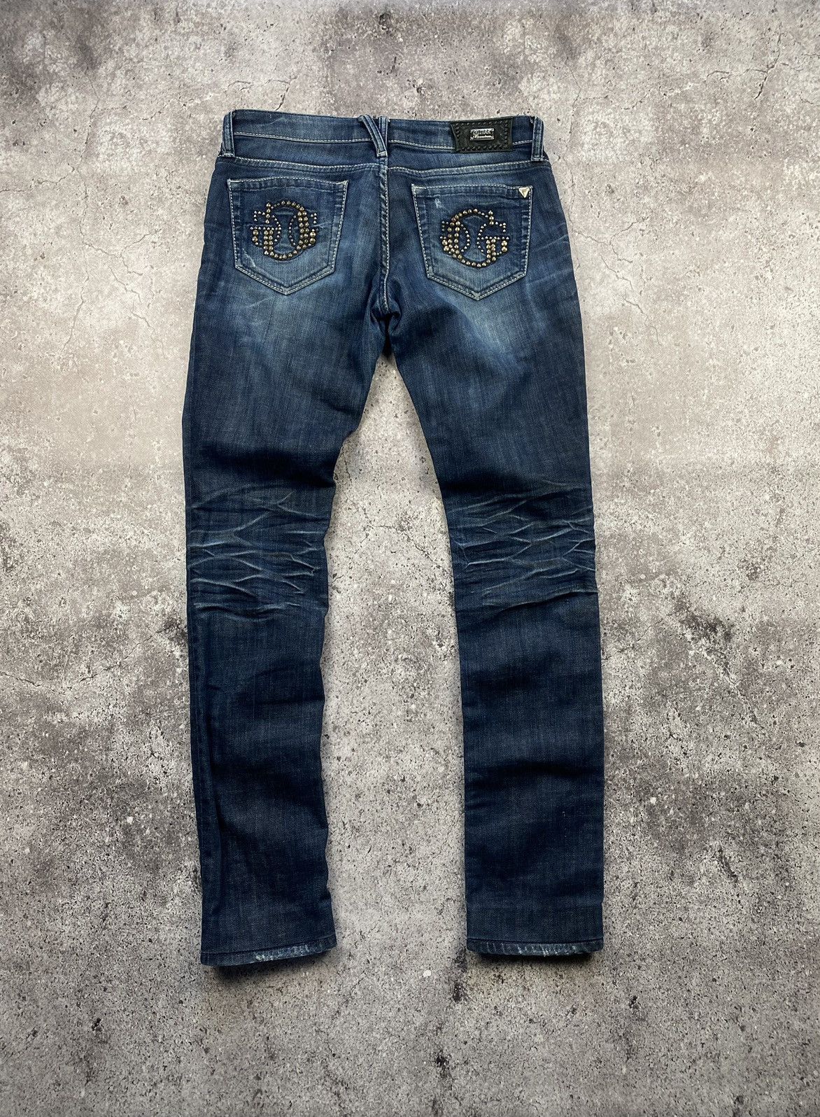 Guess MADE IN USA Guess flare jeans denim y2k VINTAGE crystal deni Size 26" / US 2 / IT 38 - 1 Thumbnail