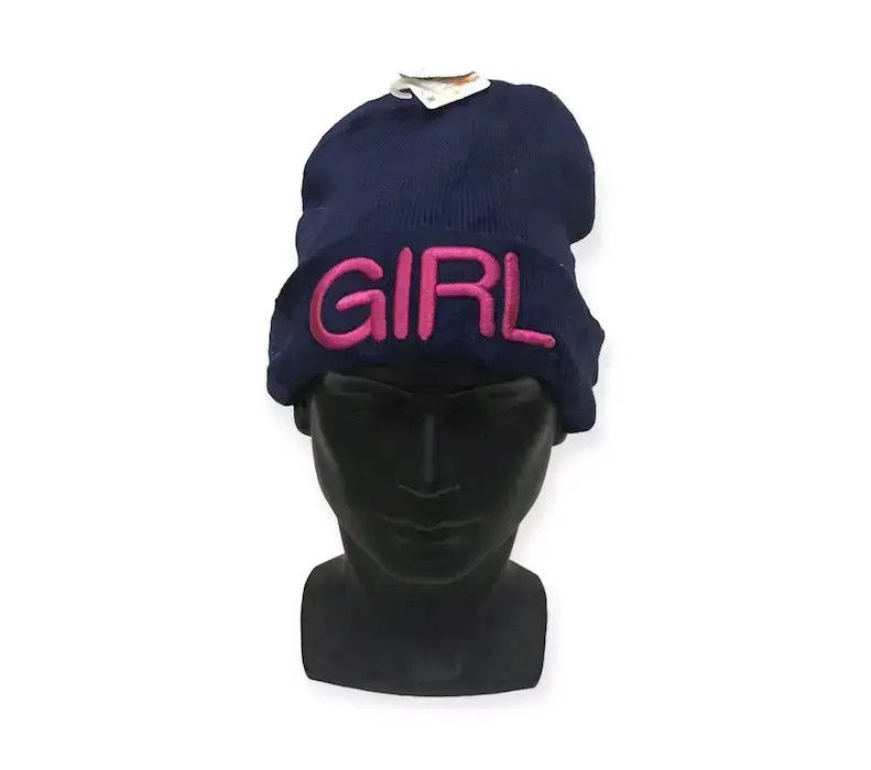 Japanese Brand Japanese Brand Girl Spellout Beanie Hat Size ONE SIZE - 1 Thumbnail