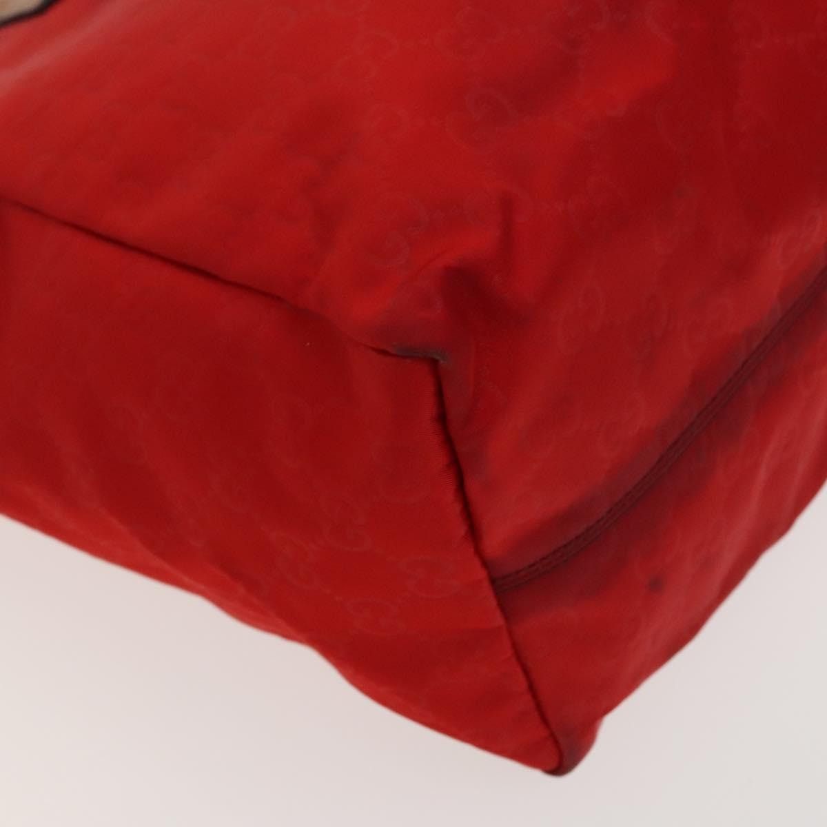 Gucci GUCCI GG Canvas Tote Bag Nylon Red Gold Size ONE SIZE - 13 Thumbnail