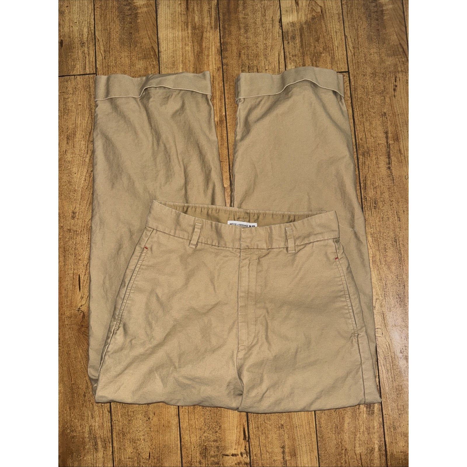 Uniqlo Uniqlo Ines De La Fressange Women’s Chinos Tan Straight Fit Size US 28 / EU 44 - 4 Thumbnail