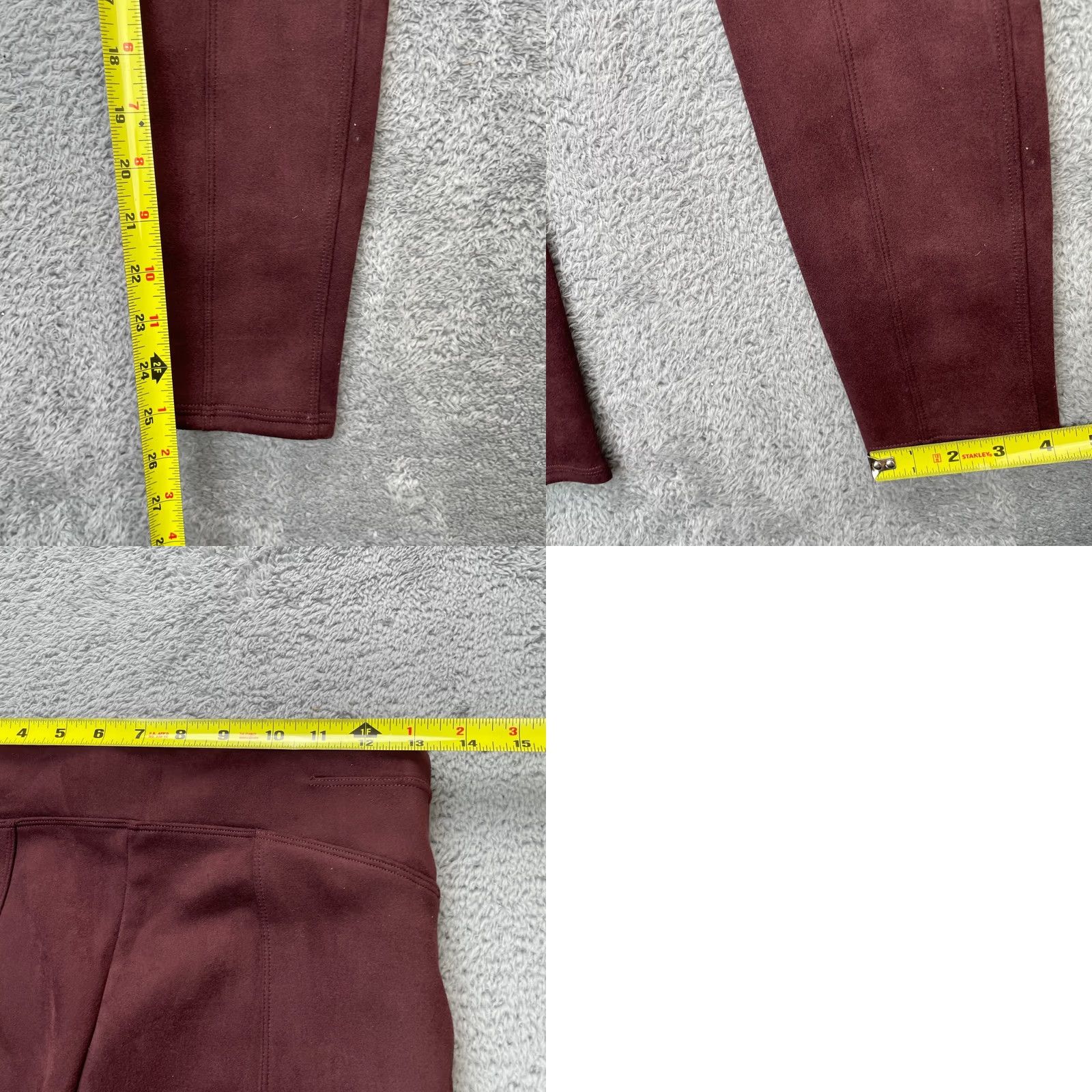 Spanx Spanx Leggings Womens Small Red Faux Suede Stretch Skinny Leg Slimming Workout Size 28" / US 6 / IT 42 - 8 Thumbnail