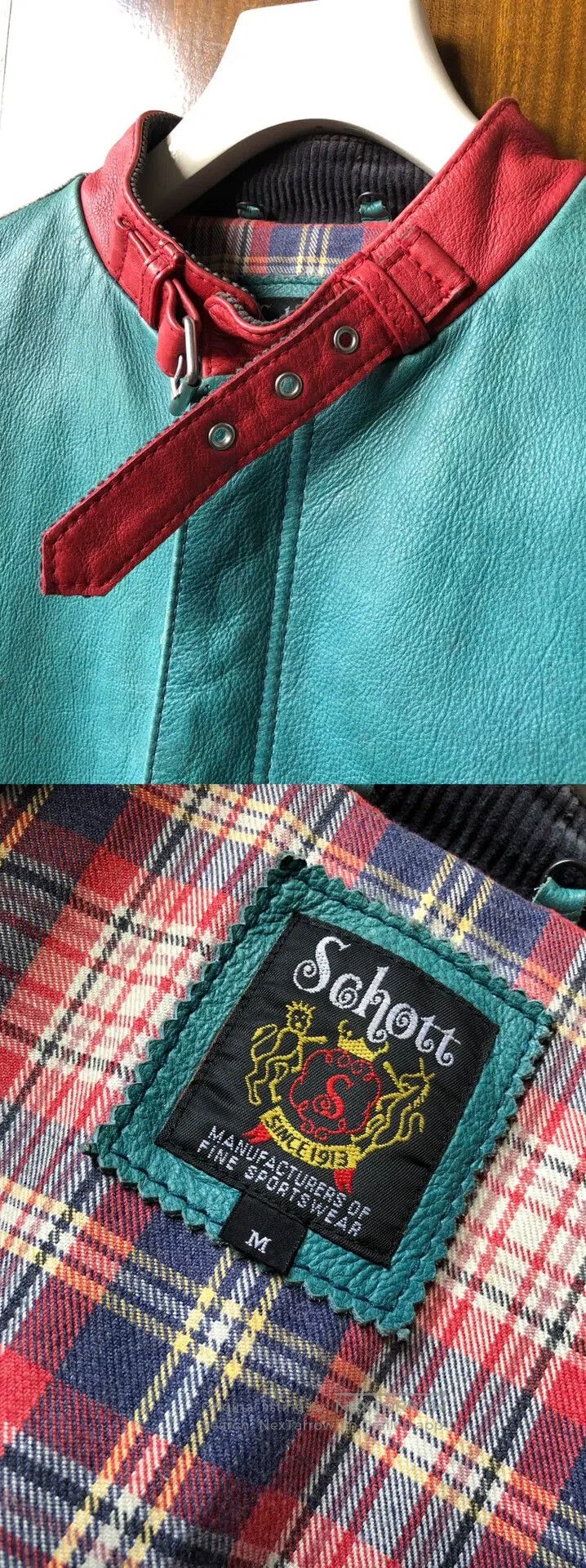 Schott Schott Retro old washing heavy work click red and green co Size US M / EU 48-50 / 2 - 4 Thumbnail