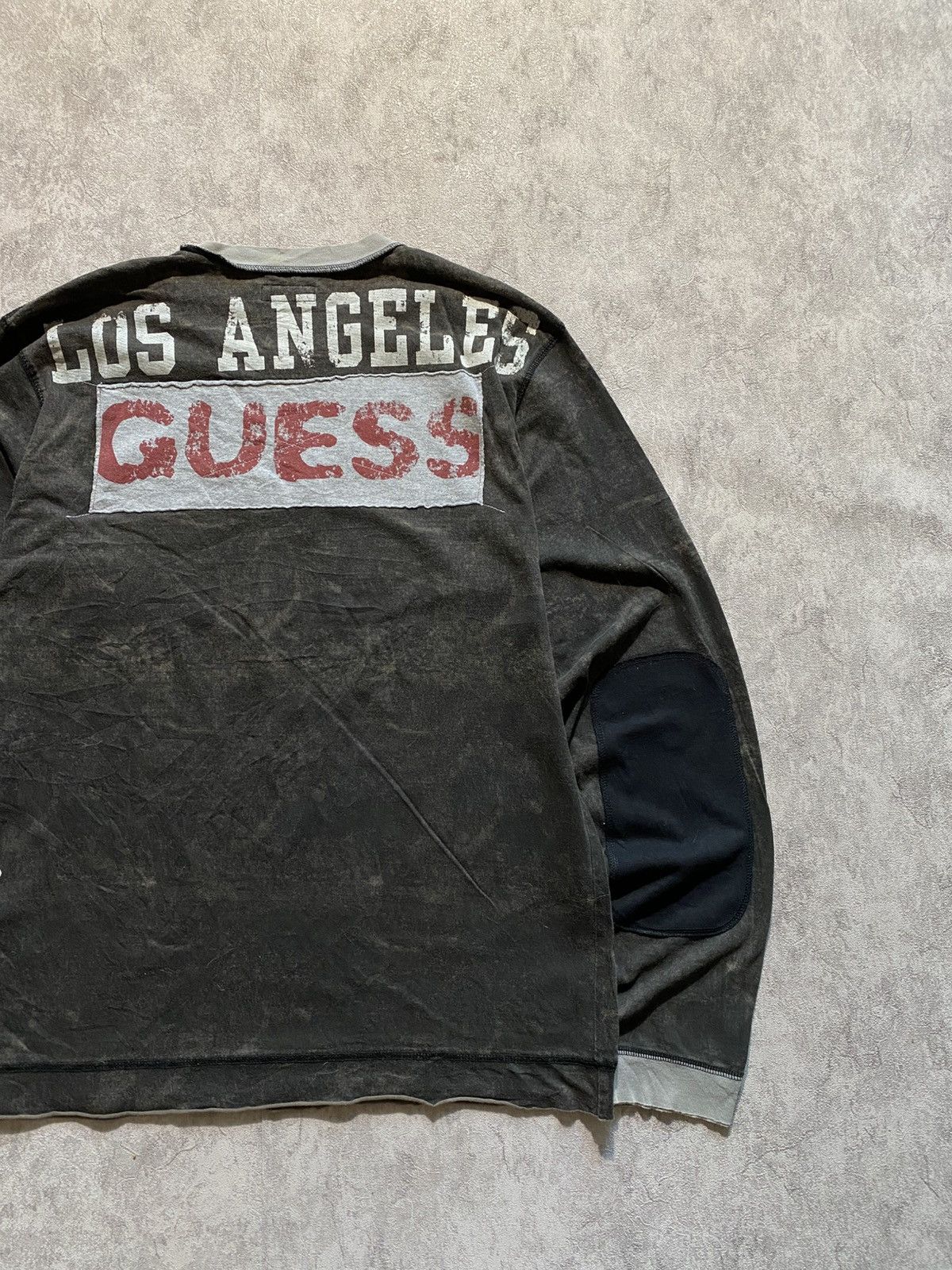 Guess Archive Vintage Guess “Power of Love” Distressed Long Sleeve Size US L / EU 52-54 / 3 - 5 Thumbnail