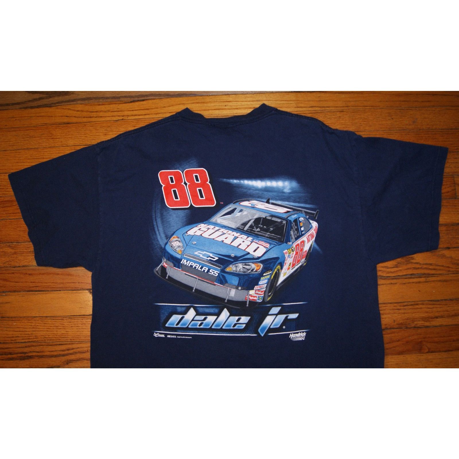 Vintage VTG Y2K Dale Earnhardt Jr 2 Sided National Guard XL TShirt Size US XL / EU 56 / 4 - 2 Thumbnail
