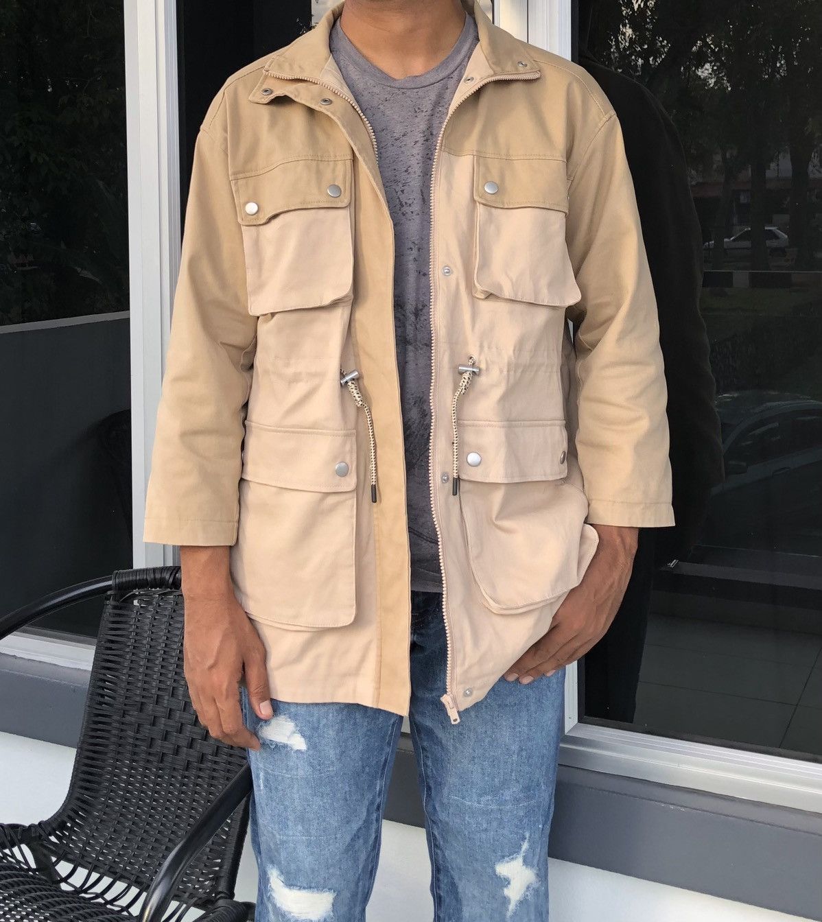 Japanese Brand Divided H&M Parka With Cargo Pocket Jacket Size US M / EU 48-50 / 2 - 2 Thumbnail