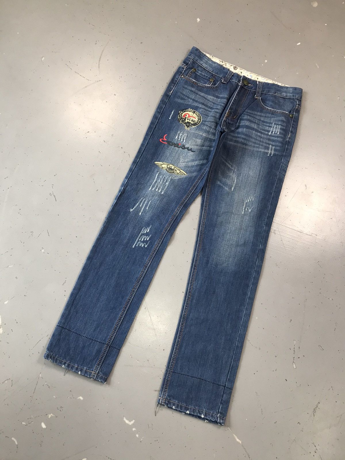 Japanese Brand Vintage Evisu inspired crazy print seagull denim Size US 31 - 3 Thumbnail