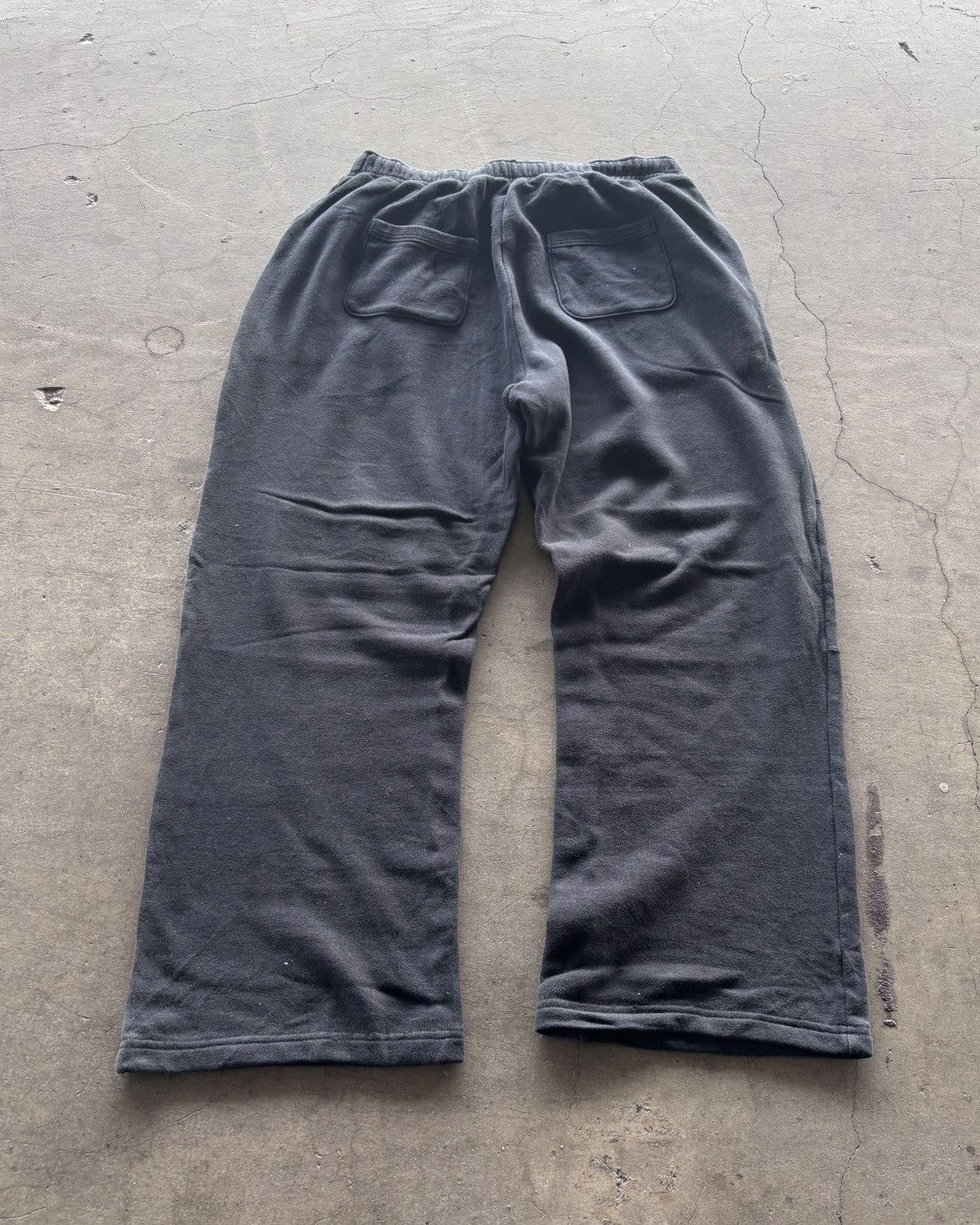 Japanese Brand × Vintage 2000s Rick Owens Style Black Sweatpants Size US 30 / EU 46 - 4 Thumbnail