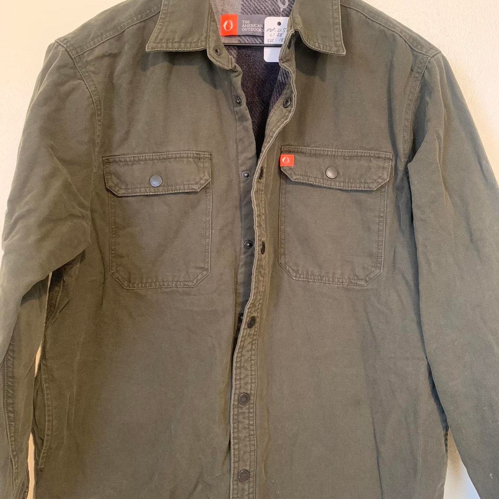 Canvas Olive green Workwear Long Sleeve Shirt Jacket Size US M / EU 48-50 / 2 - 5 Thumbnail