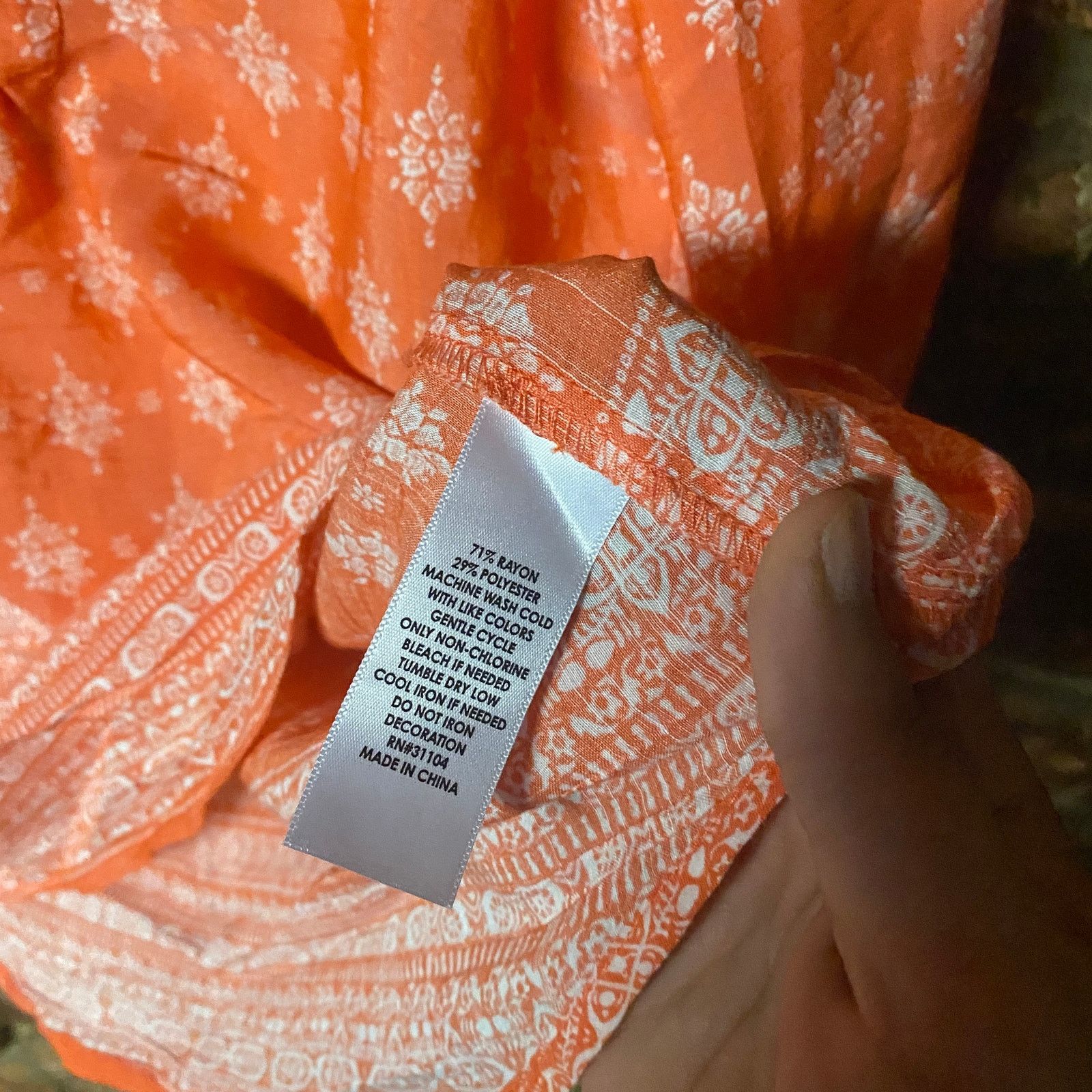 Other Kim Rogers Coral White Print Embellished Blouse Size Small Size S / US 4 / IT 40 - 5 Thumbnail