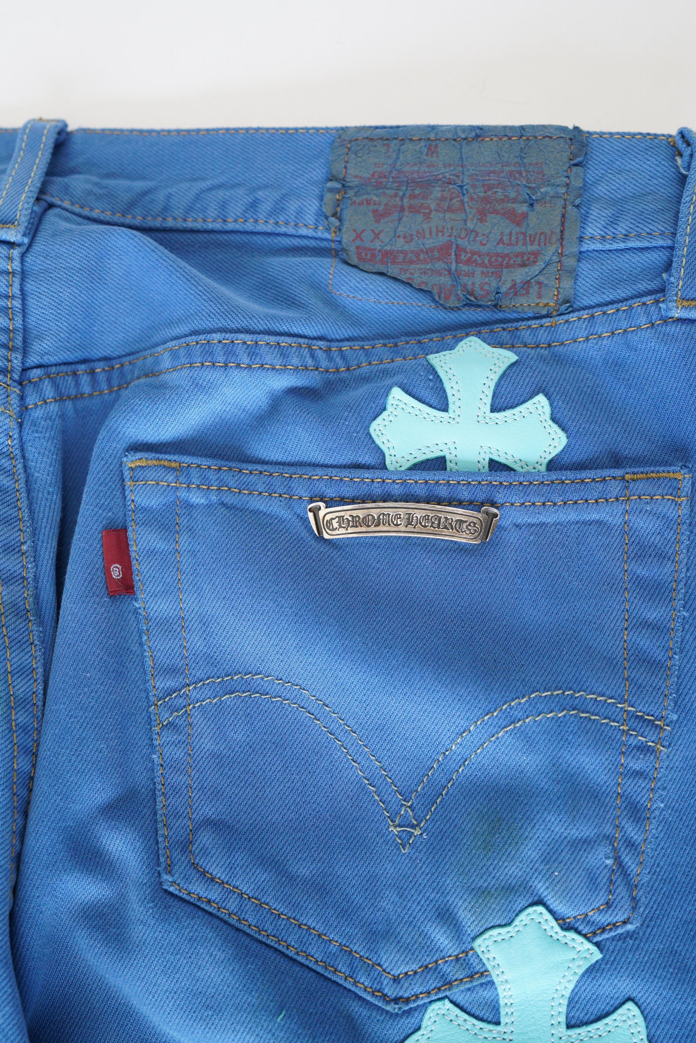 Chrome Hearts Chrome Hearts Levi's 501 London CLB Cross Patch Jeans - 30 Size US 30 / EU 46 - 12 Thumbnail