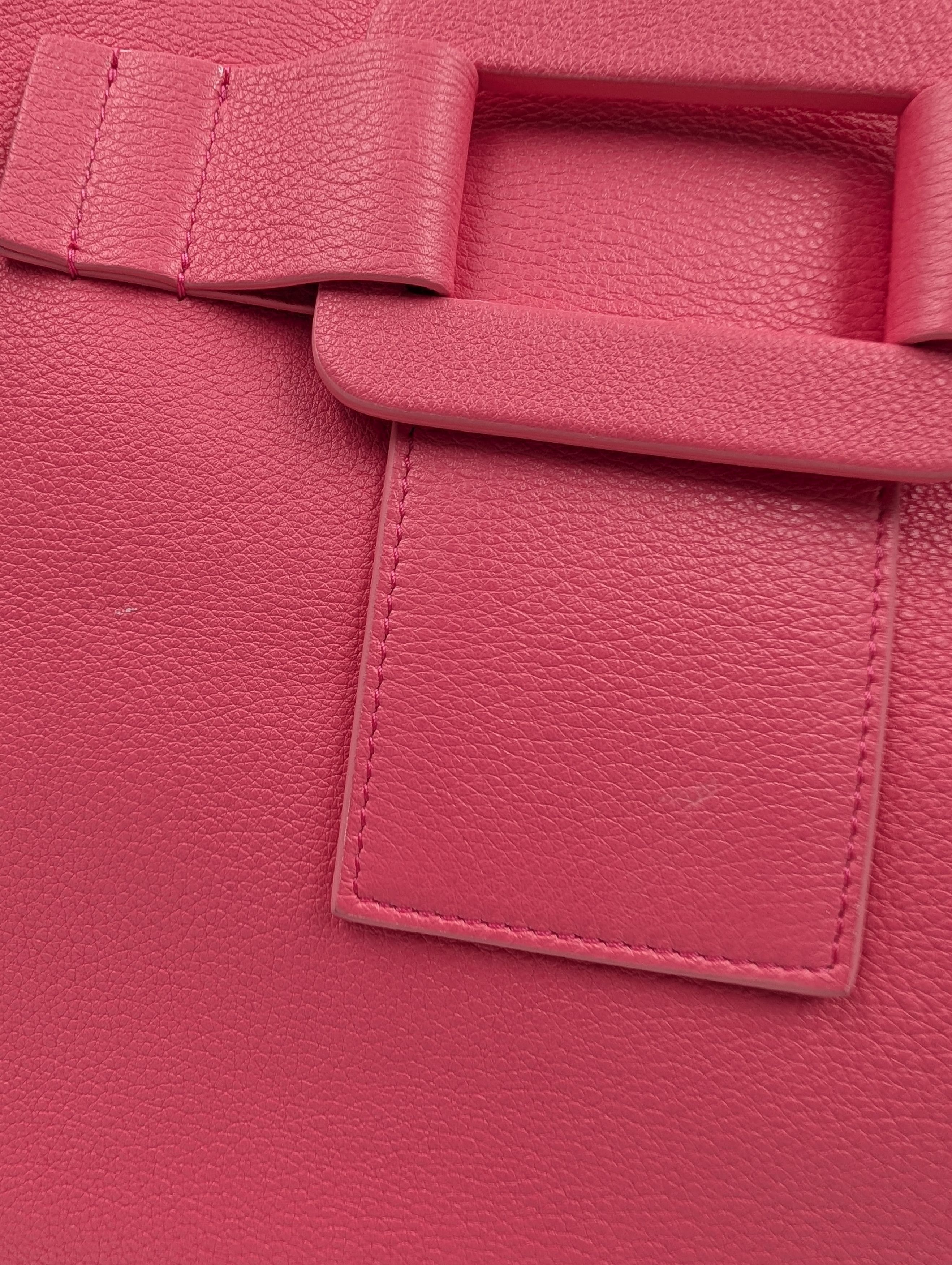Roger Vivier Pink Grained Leather Cabas Pilgrim De Jour Satchel Size ONE SIZE - 7 Thumbnail
