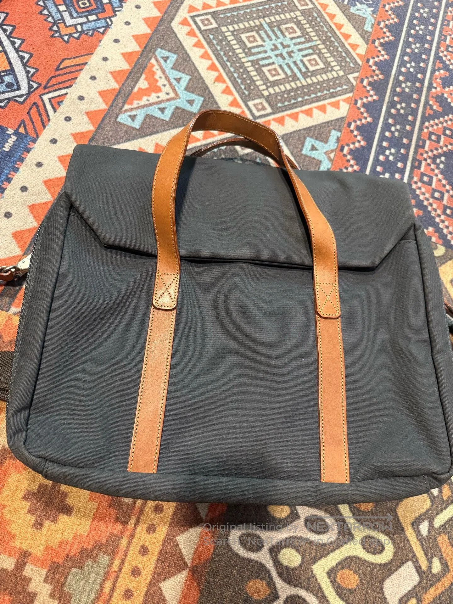 Other Dutch Vintage Canvas Leather Crossbody Laptop Bag. Size ONE SIZE - 2 Thumbnail