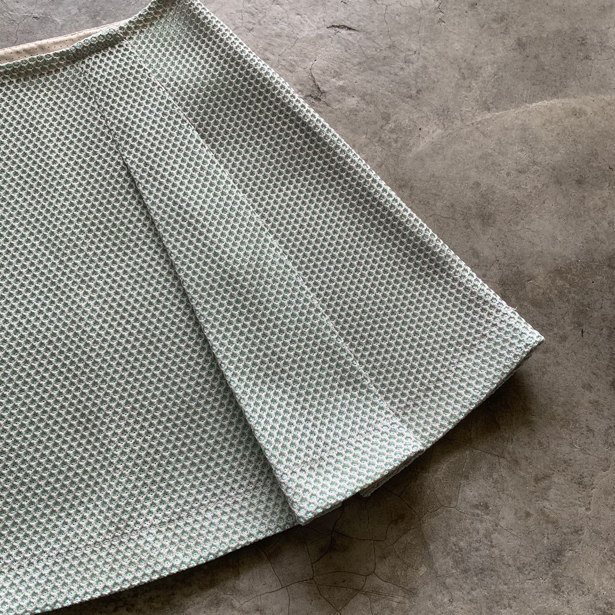 Jil Sander Jil Sander Navy Mint Mesh A-Line Mini Skirt 32 Made in Italy Size 28" / US 6 / IT 42 - 3 Thumbnail