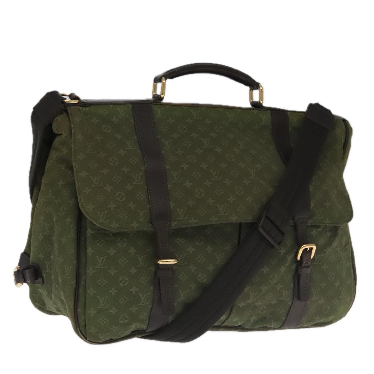 Louis Vuitton Denise Khaki Canvas Shoulder Bag (Pre-Owned) Size ONE SIZE - 1 Thumbnail