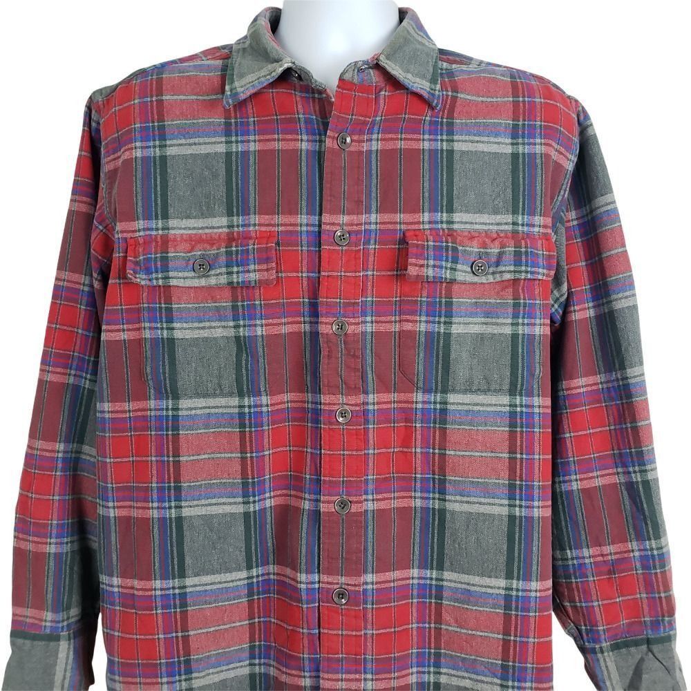 L.L. Bean LL Bean Chamois Cloth Shirt Mens Size Large Red Plaid Size US L / EU 52-54 / 3 - 1 Thumbnail